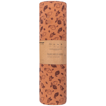Muslin Cloth XL Baby 120x120 cm Organic Toffee Lemon Brown_Muslin Cloths_Snoozebaby