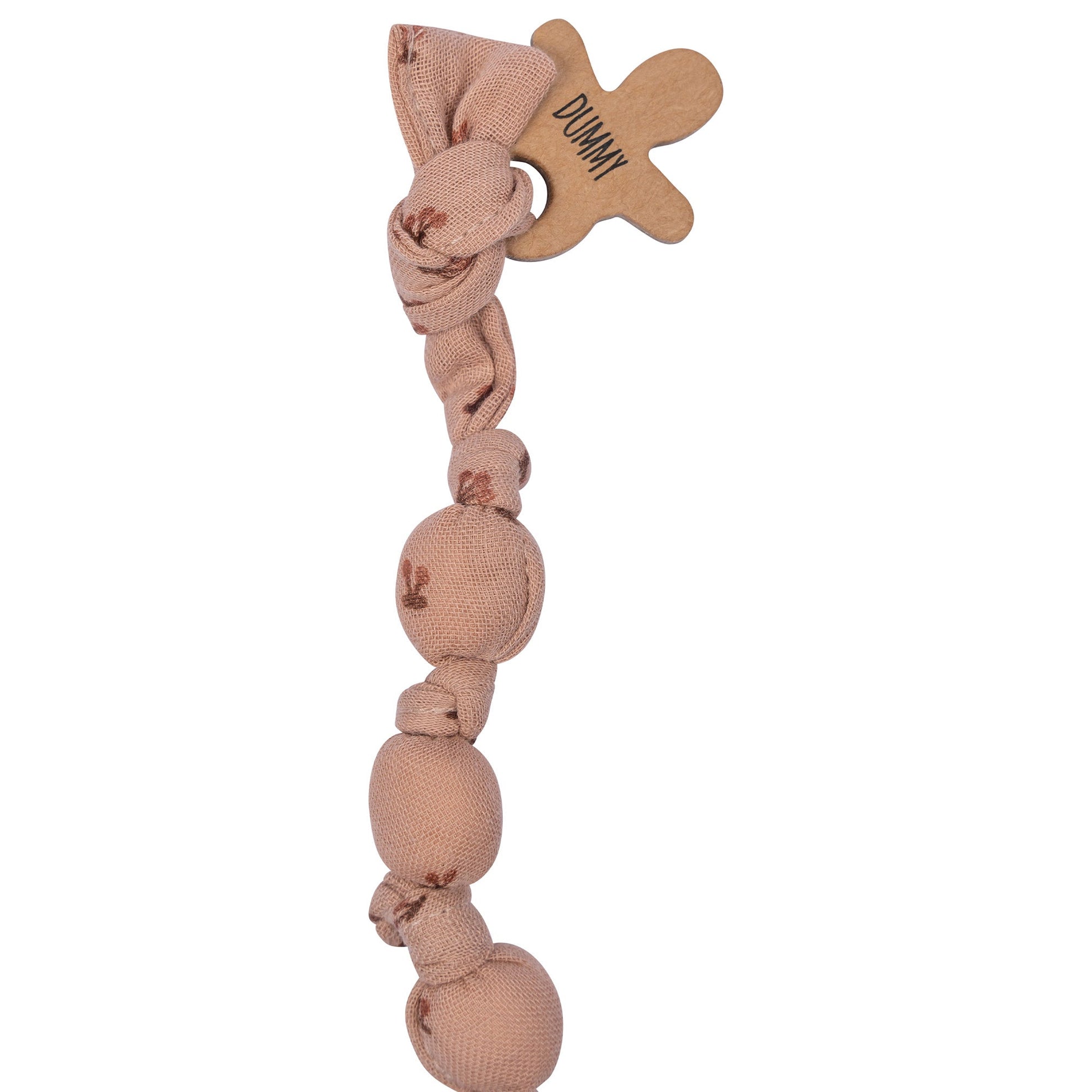 Pacifier Cord Baby Organic Cherry Pink_Pacifier Cords_Snoozebaby
