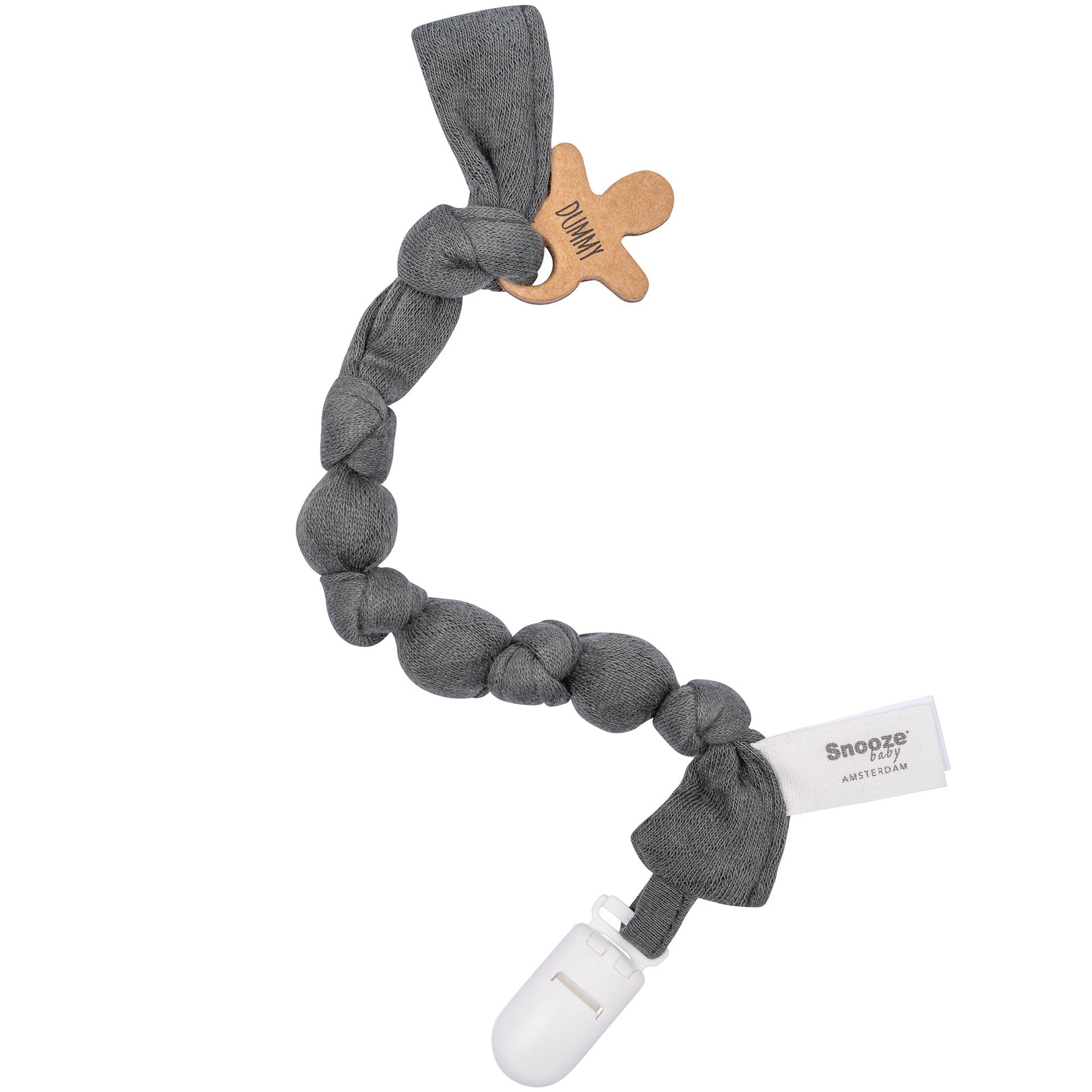 Pacifier Cord Baby Organic Dark Green_Pacifier Cords_Snoozebaby