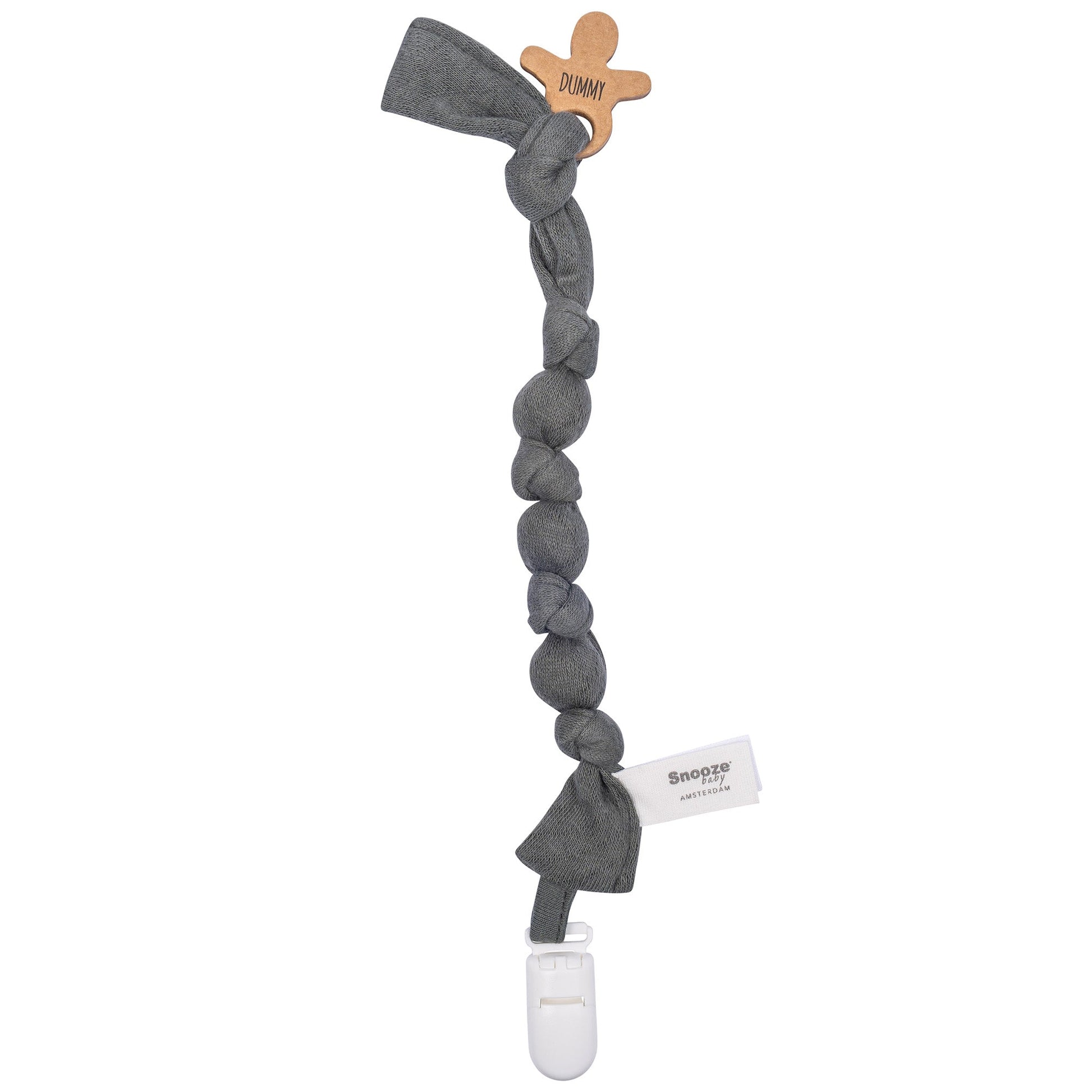 Pacifier Cord Baby Organic Dark Green_Pacifier Cords_Snoozebaby