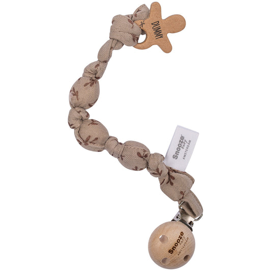 Pacifier Cord Baby Organic Hazel Brown_Pacifier Cords_Snoozebaby