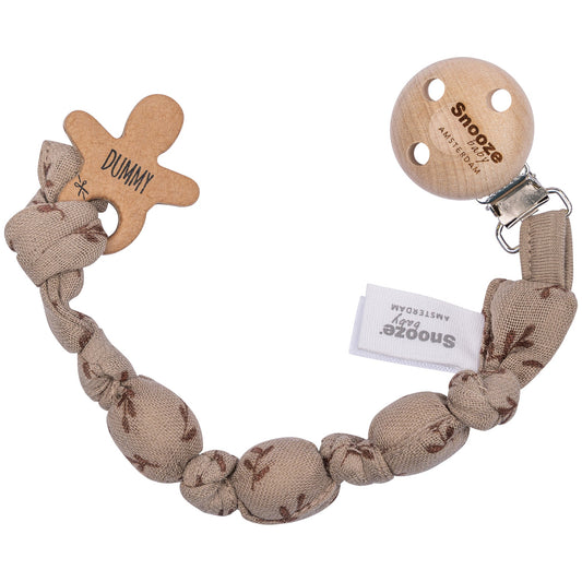 Pacifier Cord Baby Organic Hazel Brown_Pacifier Cords_Snoozebaby