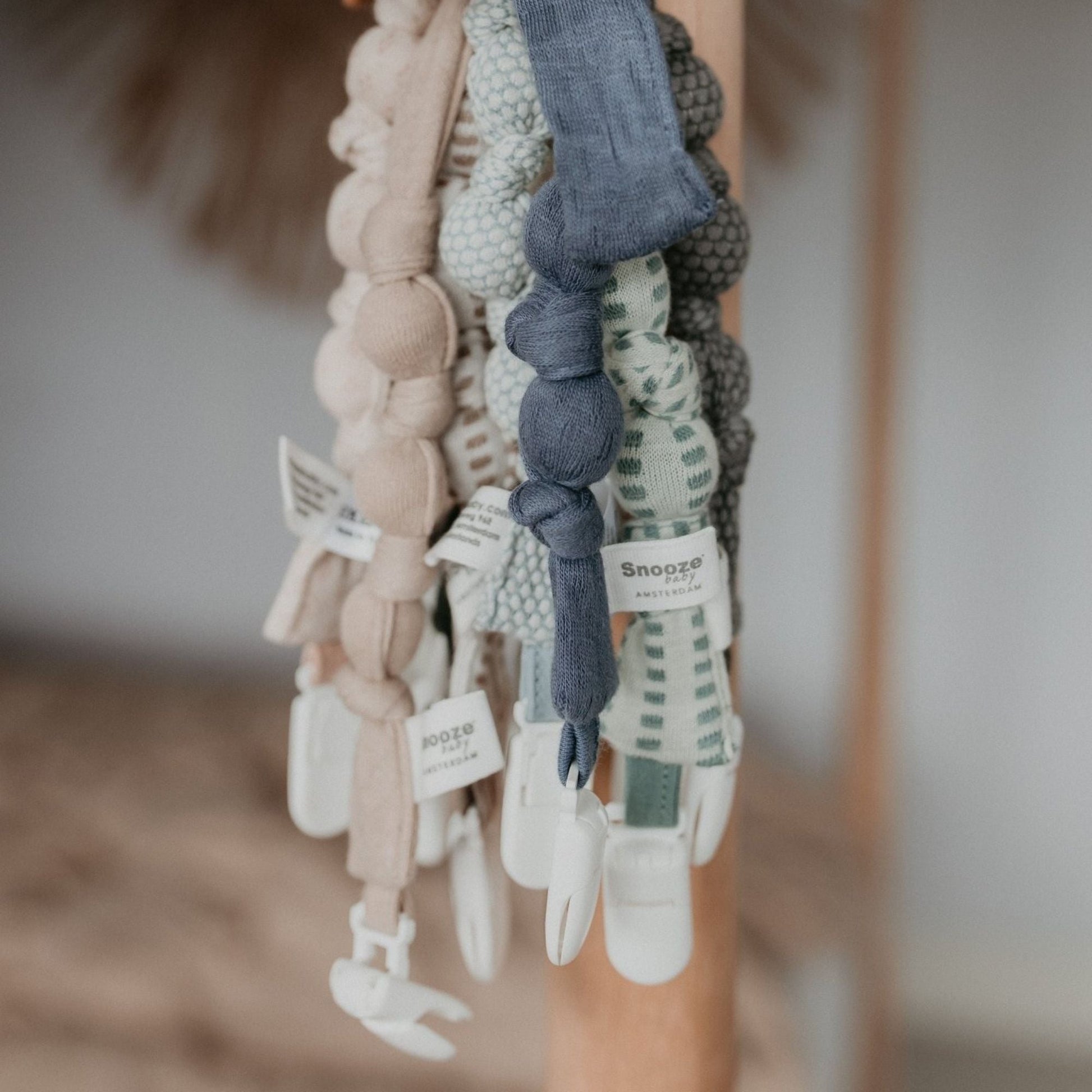 Pacifier Cord Baby Organic Stone Beige_Pacifier Cords_Snoozebaby