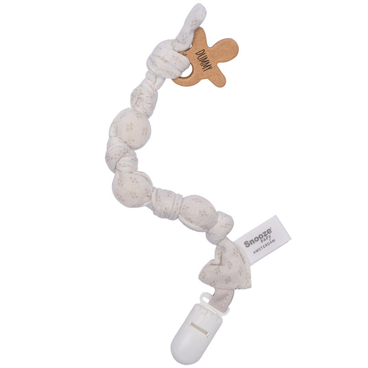 Pacifier Cord Baby Organic Stone Beige_Pacifier Cords_Snoozebaby