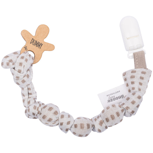 Pacifier Cord Baby Organic Warm Brown_Pacifier Cords_Snoozebaby