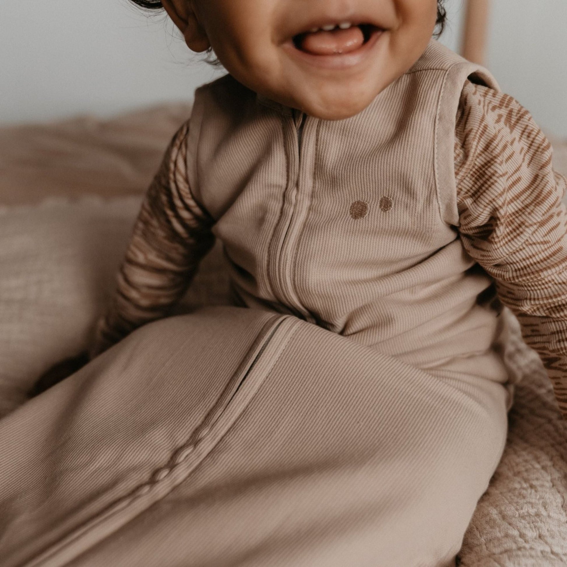 Sleepsuit Baby TOG 0.5 Spring and Summer 3 - 9 Months Desert Sand Brown_Sleepsuits_Snoozebaby