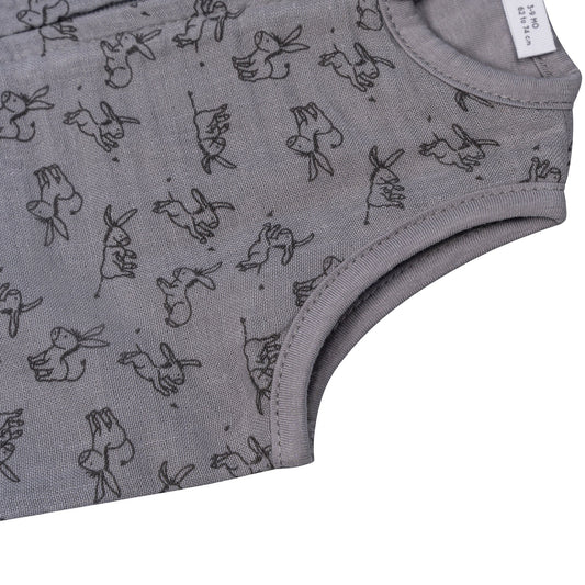 Sleepsuit Baby TOG 1.0 Spring and Summer 0 - 6 Months Cloudy Grey_Sleepsuits_Snoozebaby