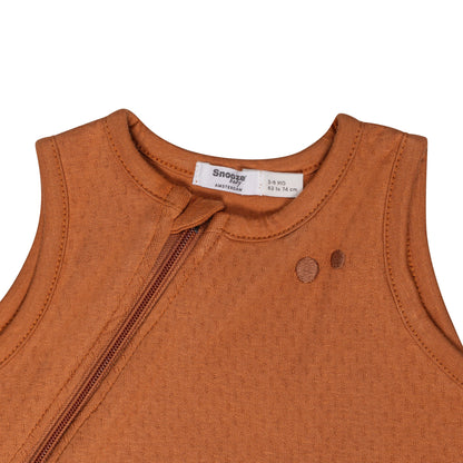 Sleepsuit Baby TOG 1.0 Spring and Summer 0 - 6 Months Toffee Brown_Sleepsuits_Snoozebaby