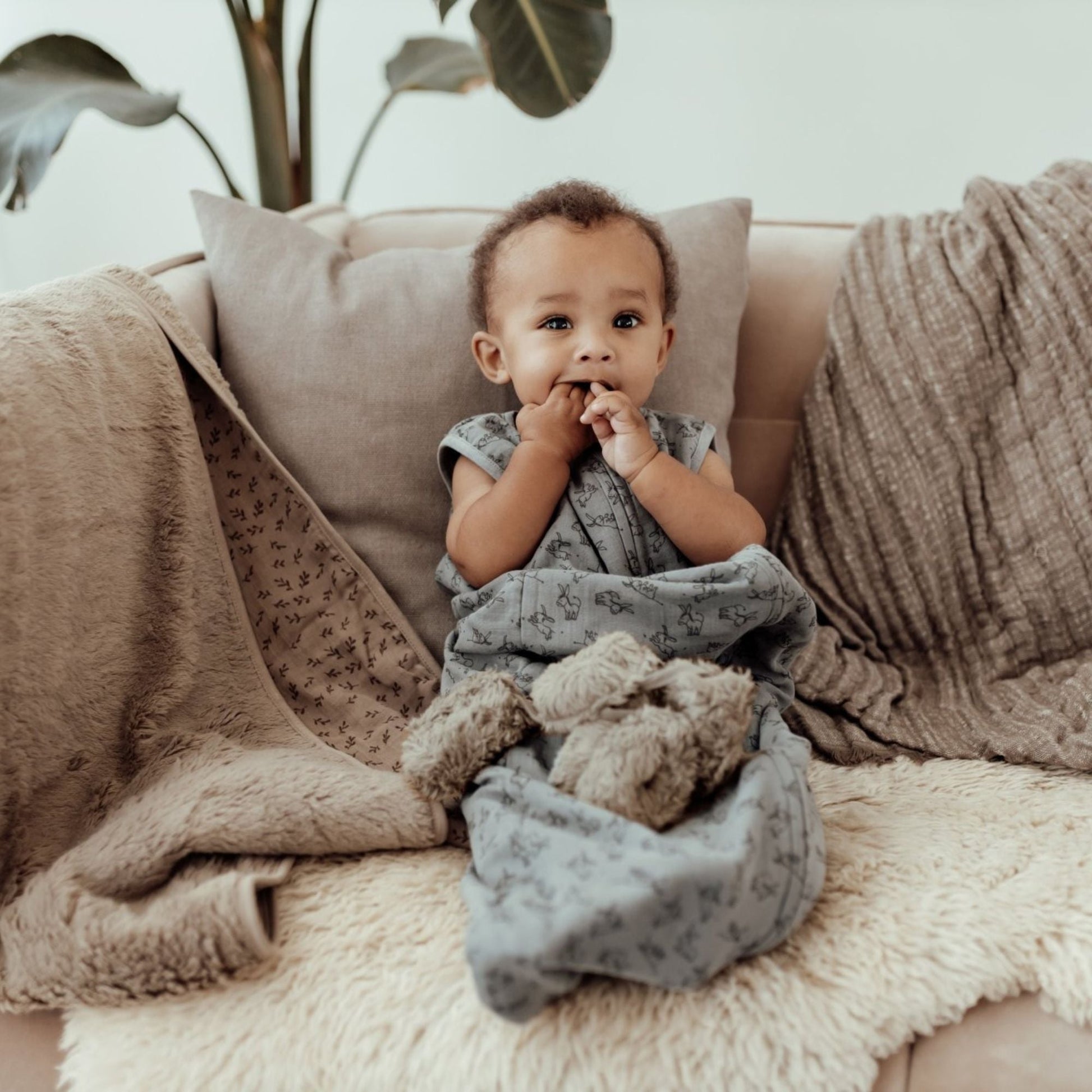 Sleepsuit Baby TOG 1.0 Spring and Summer 3 - 9 Months Cloudy Grey_Sleepsuits_Snoozebaby