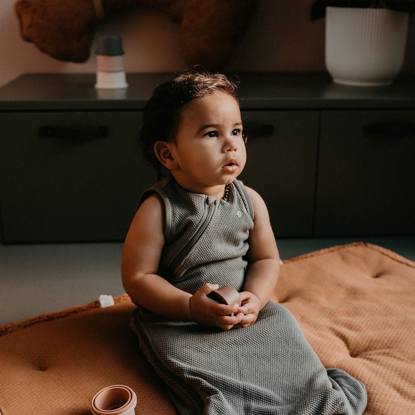 Sleepsuit Baby TOG 1.0 Spring and Summer 3 - 9 Months Storm Grey_Sleepsuits_Snoozebaby