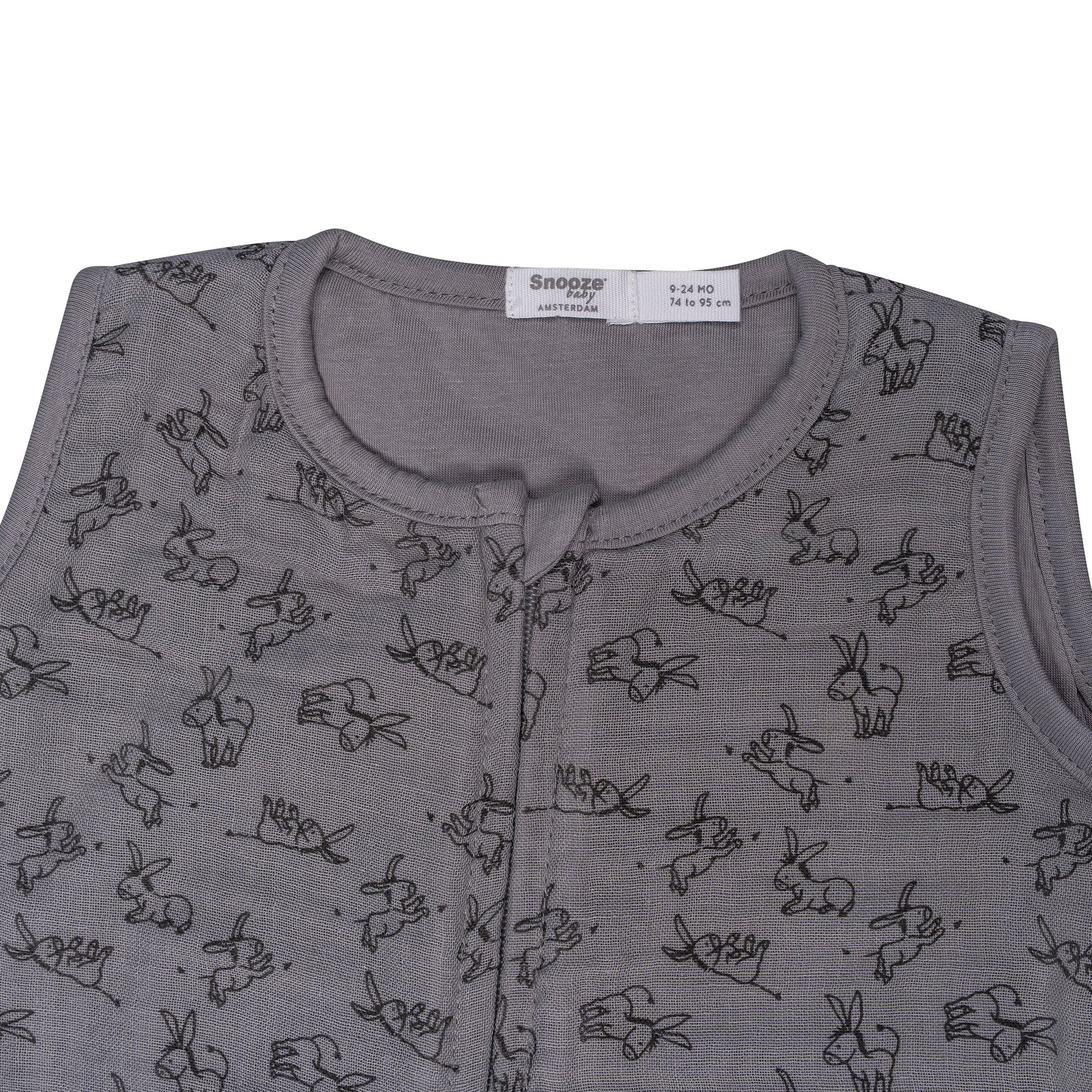 Sleepsuit Baby TOG 1.0 Spring and Summer 6 - 14 Months Cloudy Grey_Sleepsuits_Snoozebaby
