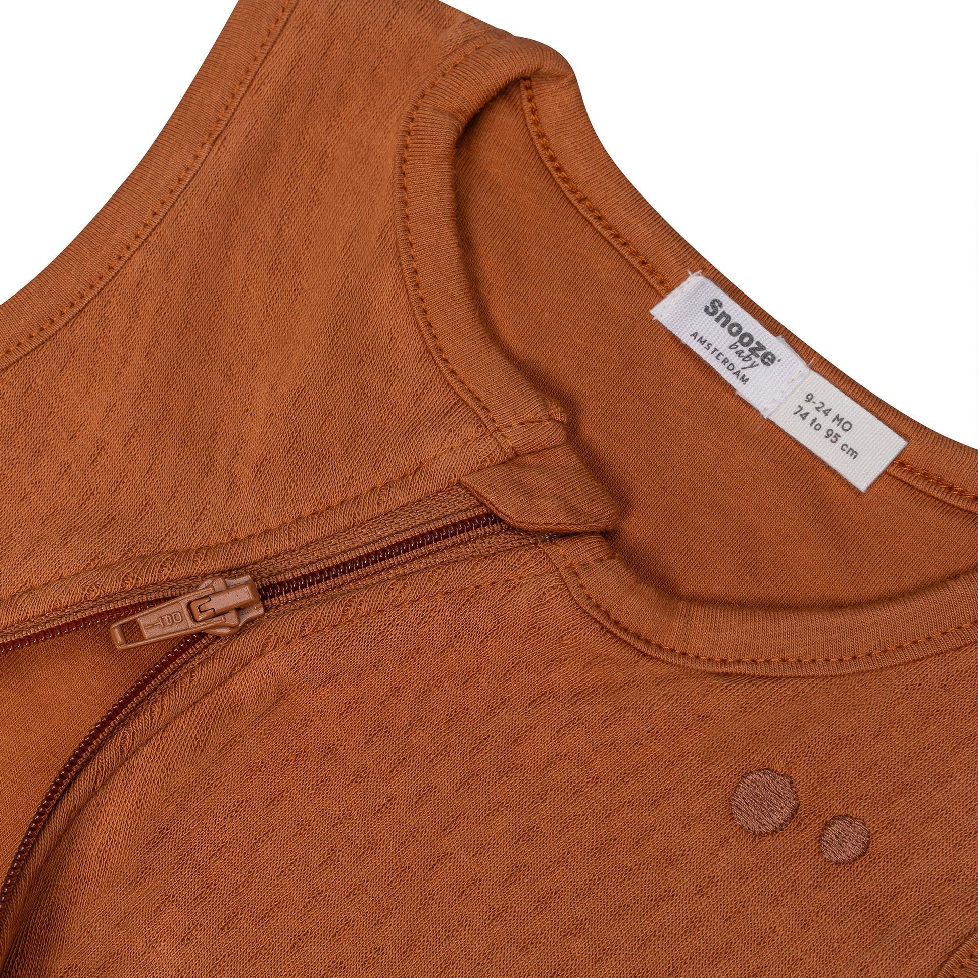 Sleepsuit Baby TOG 1.0 Spring and Summer 6 - 14 Months Toffee Brown_Sleepsuits_Snoozebaby