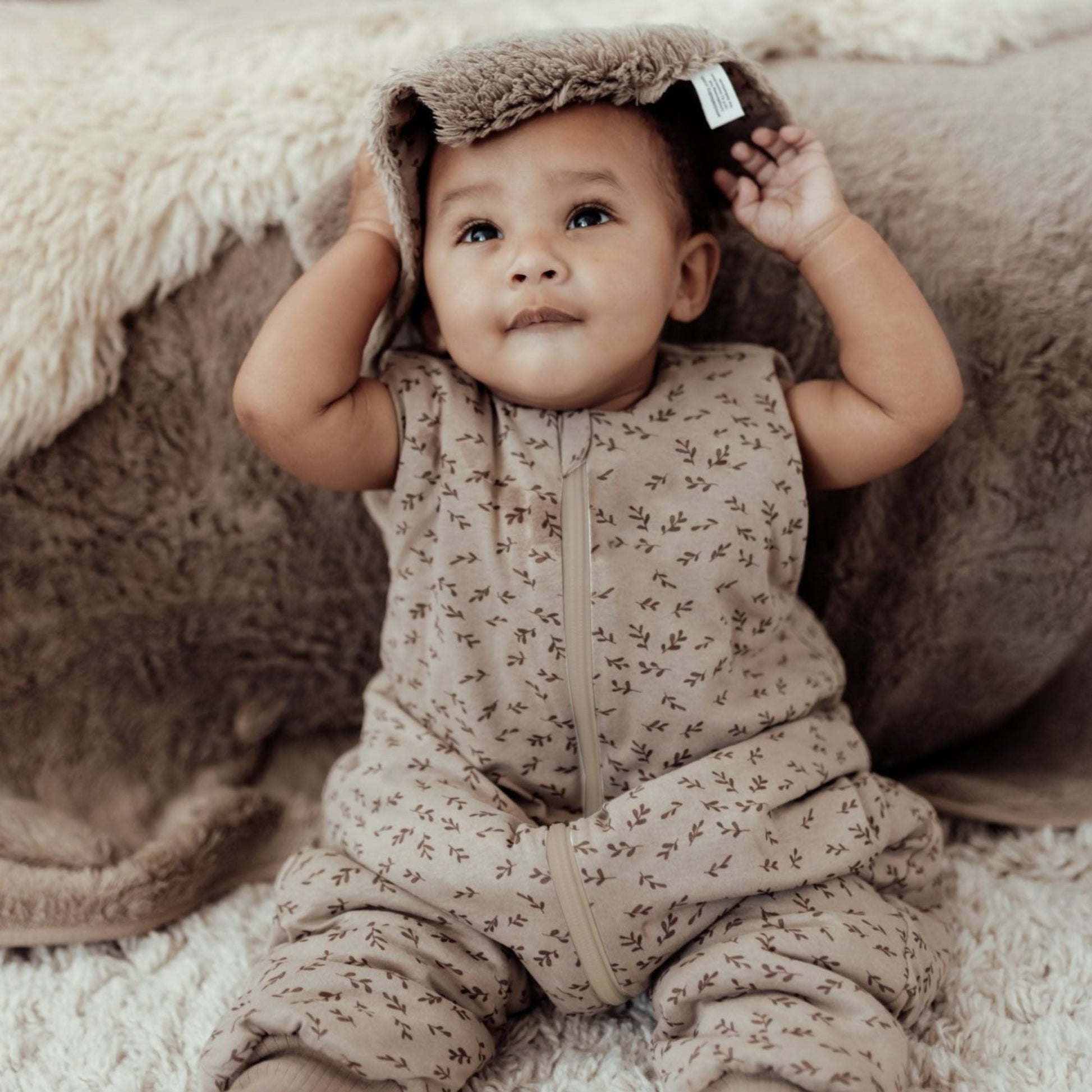 Sleepsuit Baby TOG 1.5 Spring and Summer 3 - 9 Months Hazel Brown_Sleepsuits_Snoozebaby