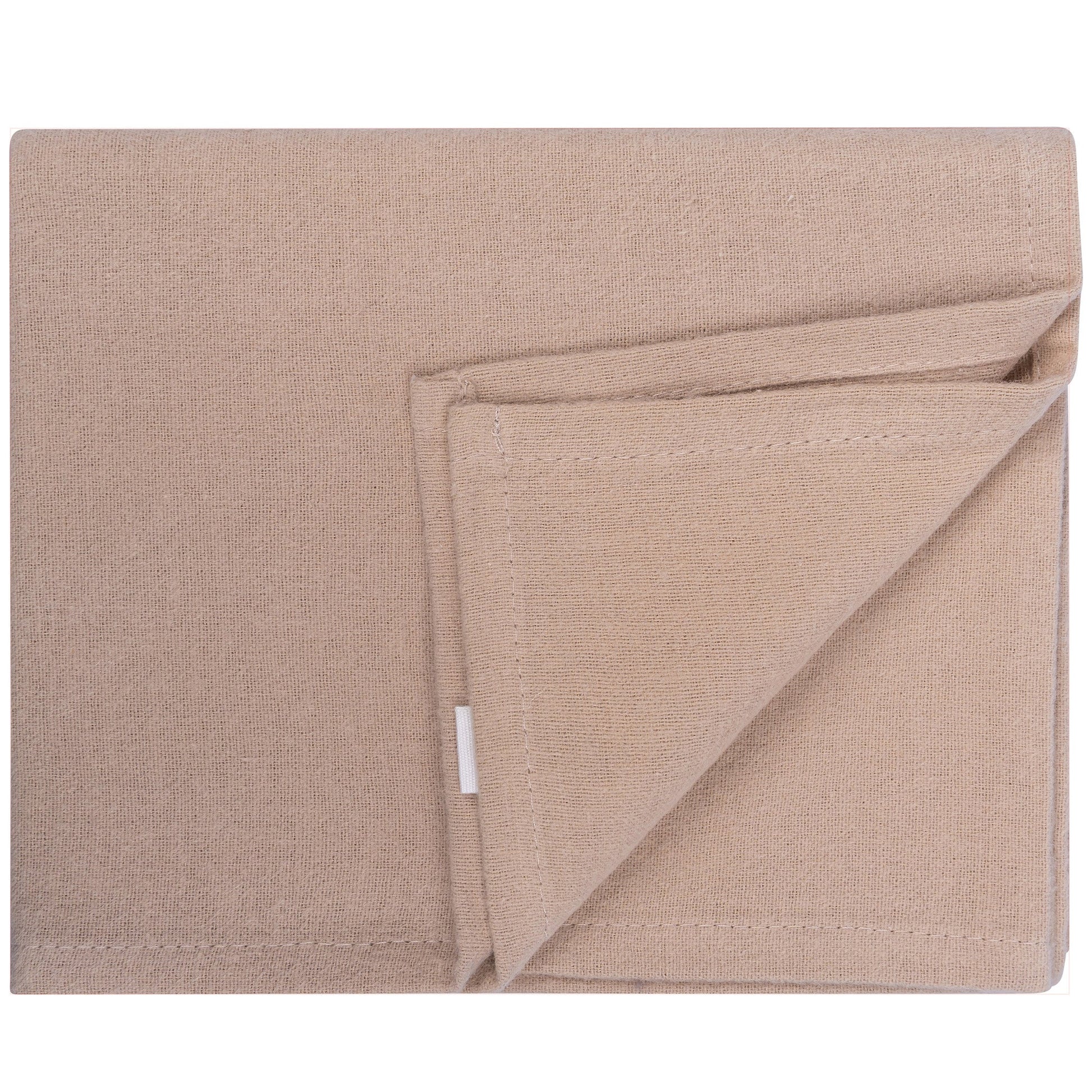 Swaddle Blanket Baby Flannel Desert Sand 80x80 cm Organic Brown_Swaddle Blankets_Snoozebaby