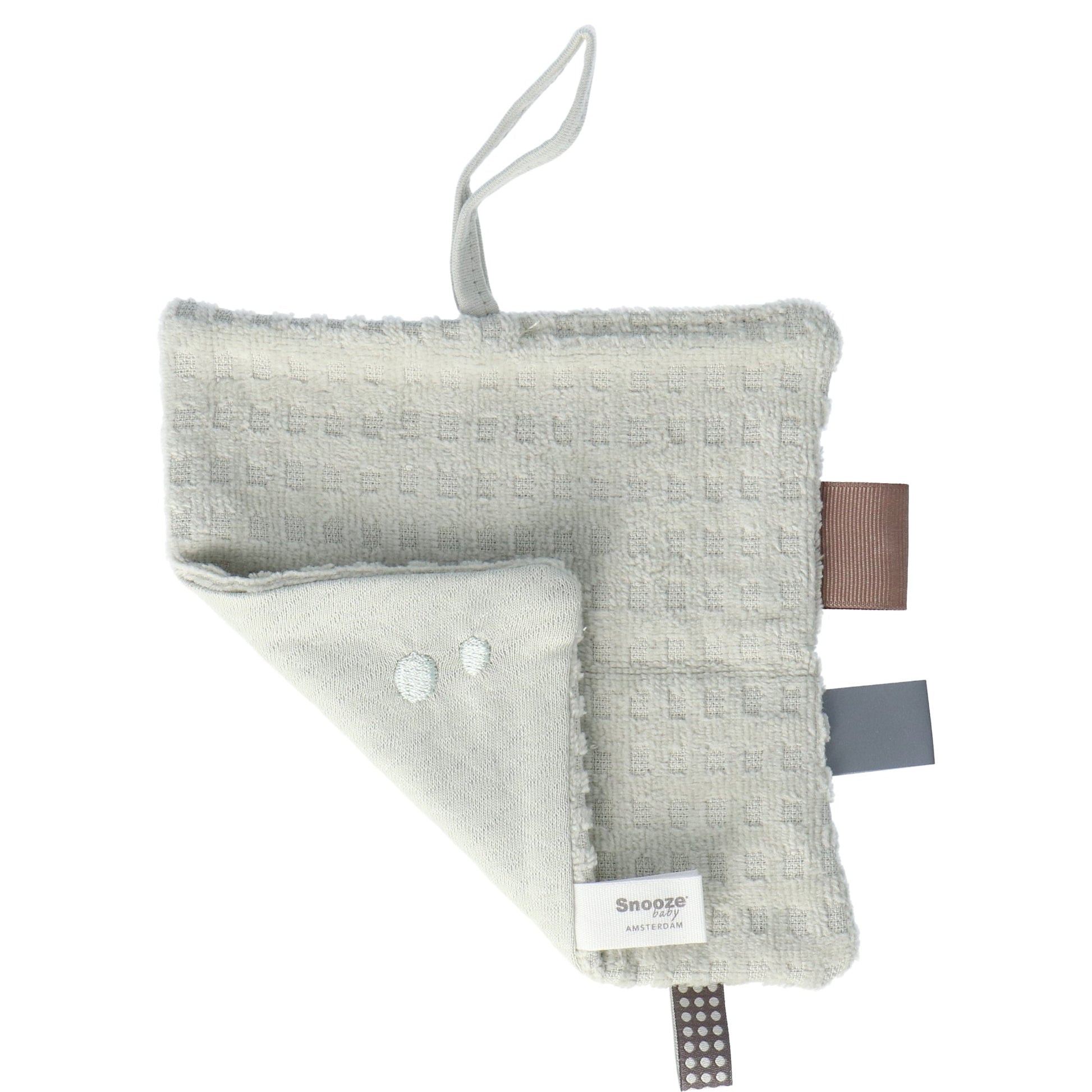Schmusetuch Baby 15x15 cm Bio Mystic Mintgrün_Schmusetücher_Snoozebaby