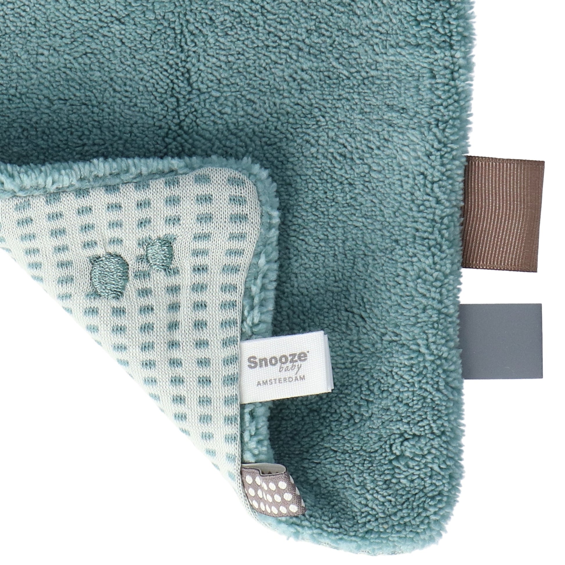 Schmusetuch Baby 15x15 cm Bio Smokey Green_Schmusetücher_Snoozebaby