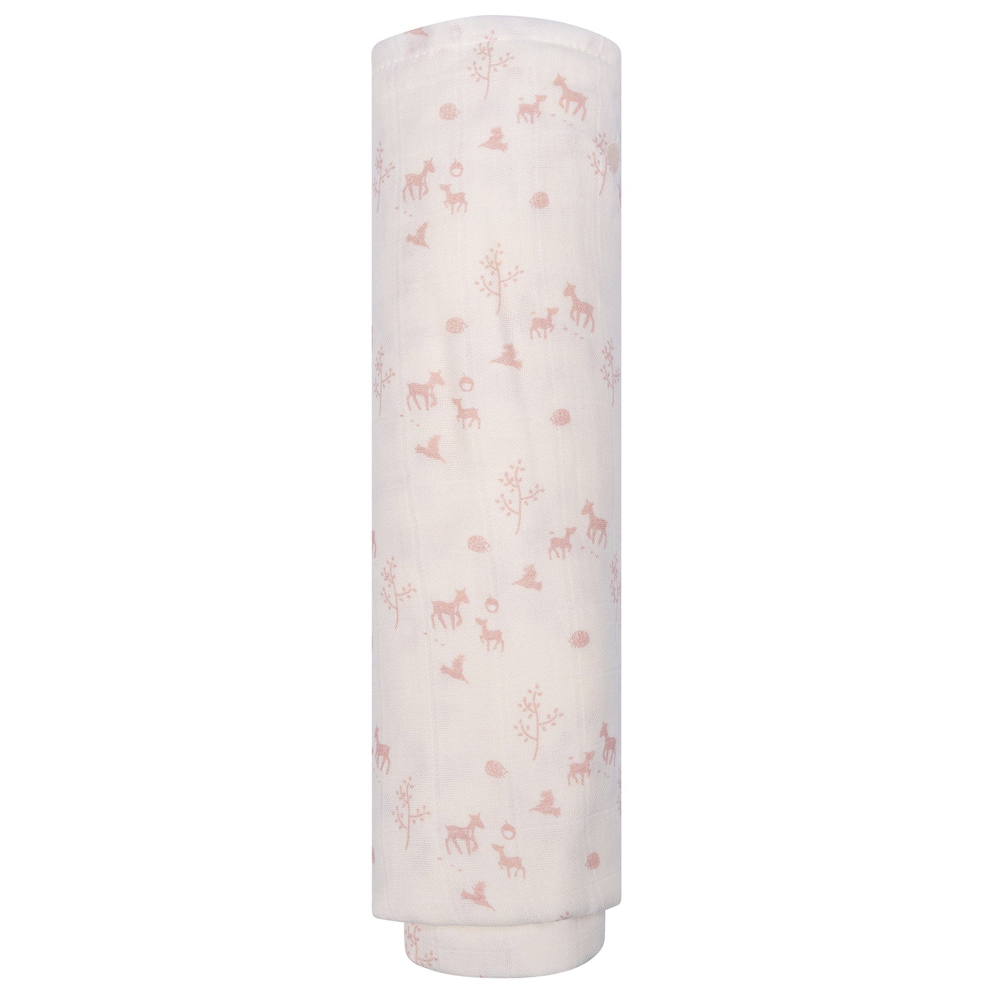 Musselintuch XL Baby 120x120 cm Bio Blush Springtime Weiß_Muslin Tücher_Snoozebaby