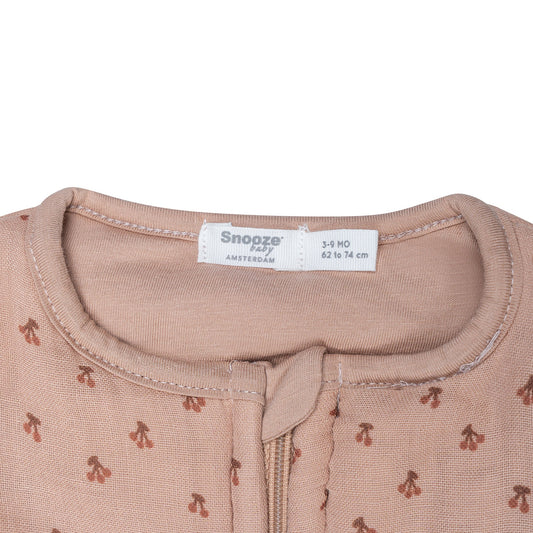 Schlafanzug Baby TOG 2.0 Herbst und Winter 0 - 6 Monate Cherry Pink_Schlafanzüge_Snoozebaby