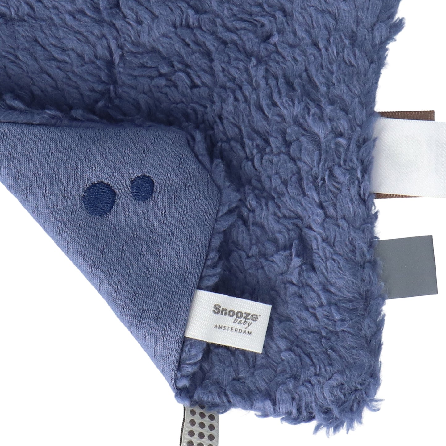 Drap de câlin Baby 15x15 cm Organic Blue Nights_Drap de câlin_Snoozebaby