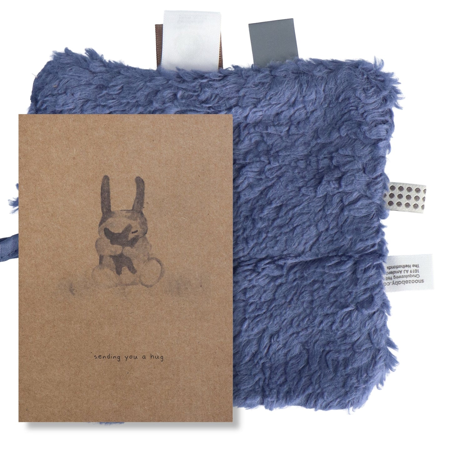 Drap de câlin Baby 15x15 cm Organic Blue Nights_Drap de câlin_Snoozebaby