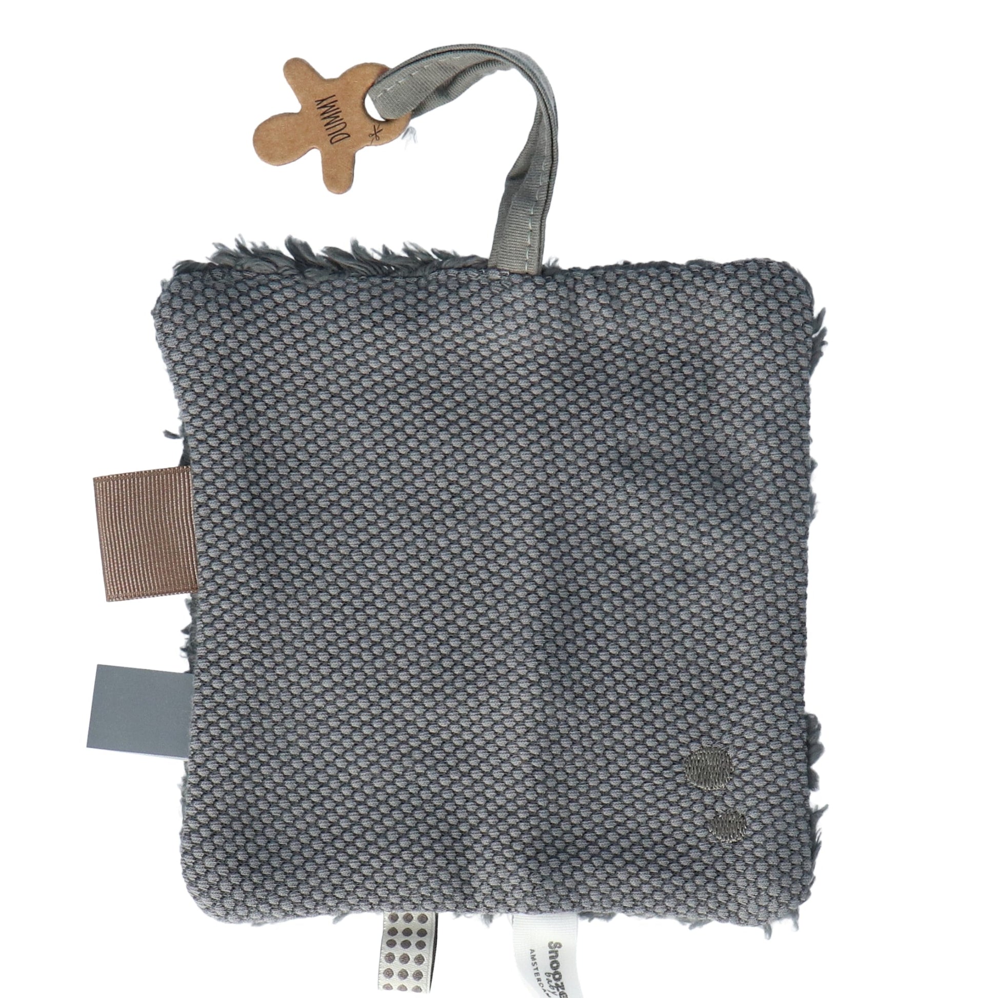 Doudou bébé 15x15 cm Organic Storm Grey_Doudou_Snoozebaby