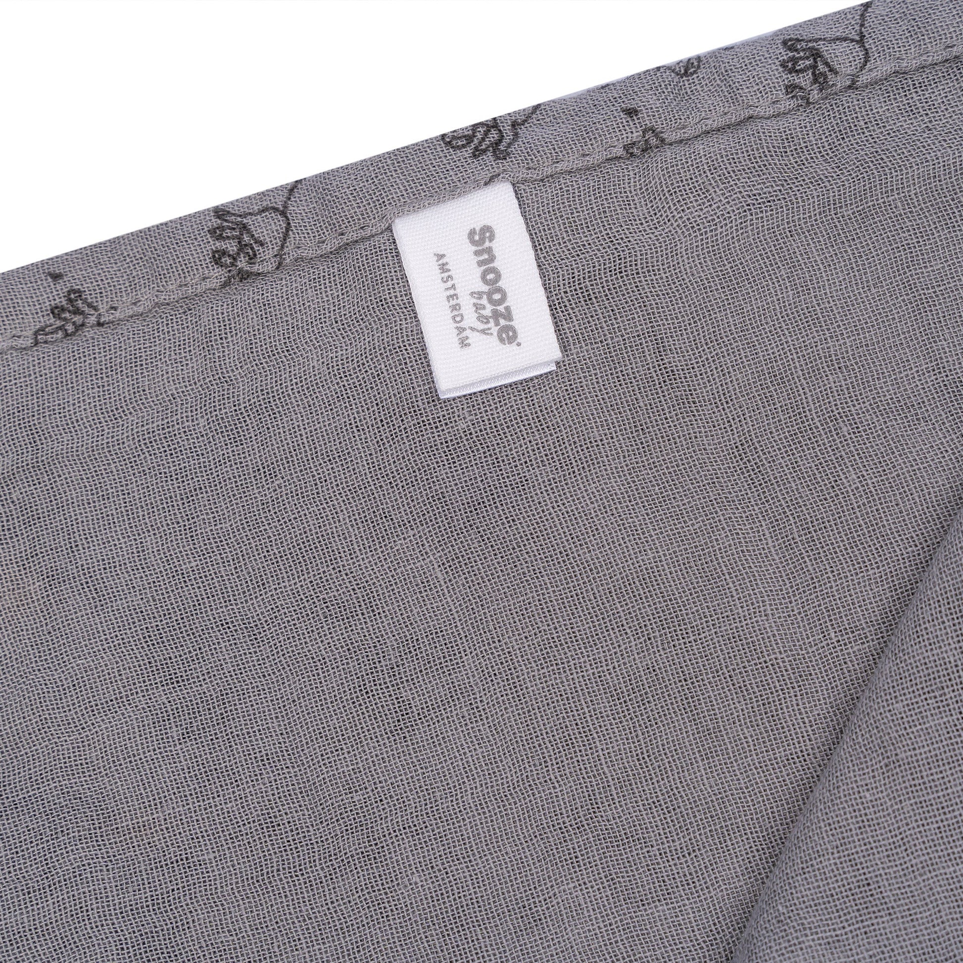 Mousseline XL Baby120x120 cm Bio Cloudy Grey_Mousseline_Snoozebaby