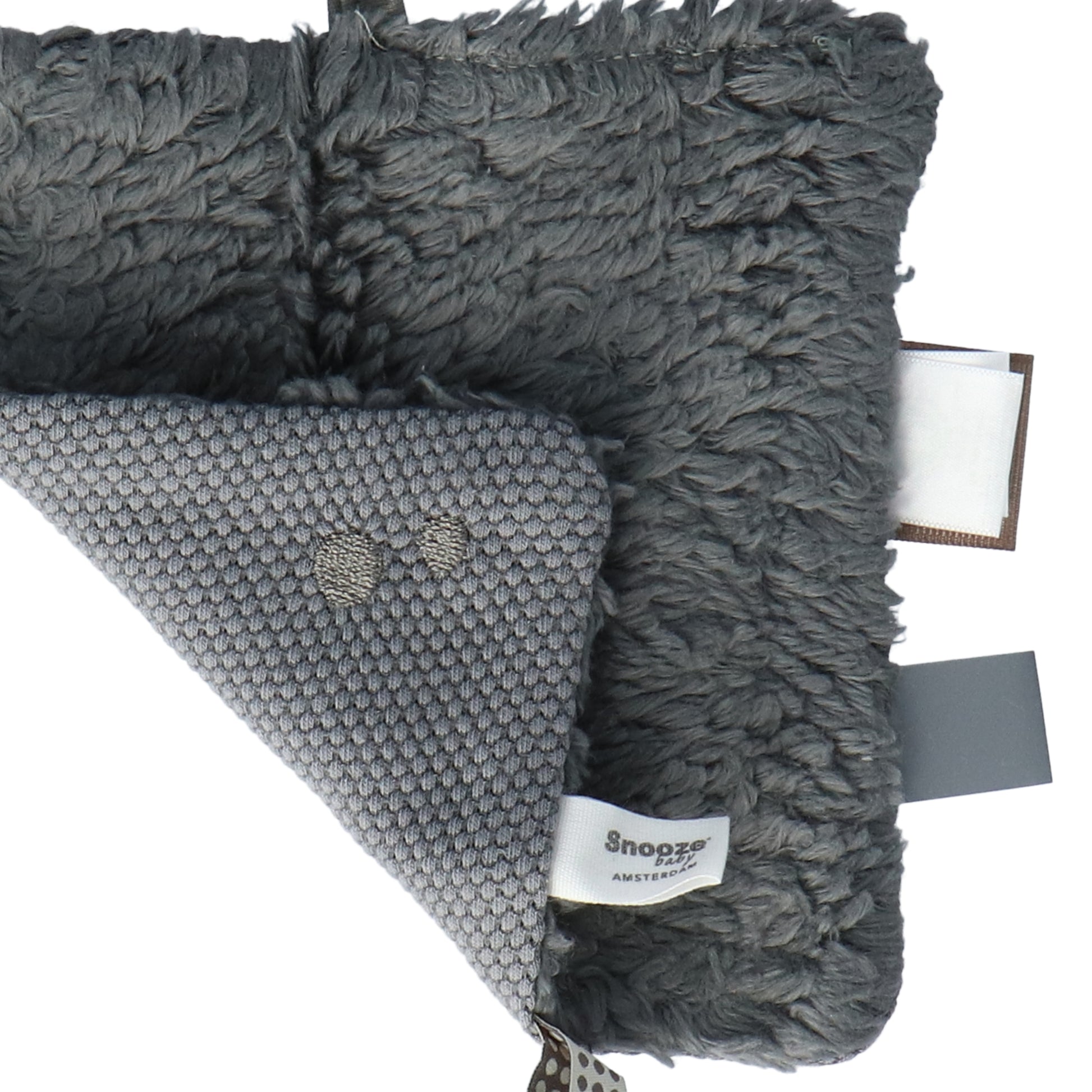 Knuffeldoekje Baby 15x15 cm Bio Storm Grey Grijs