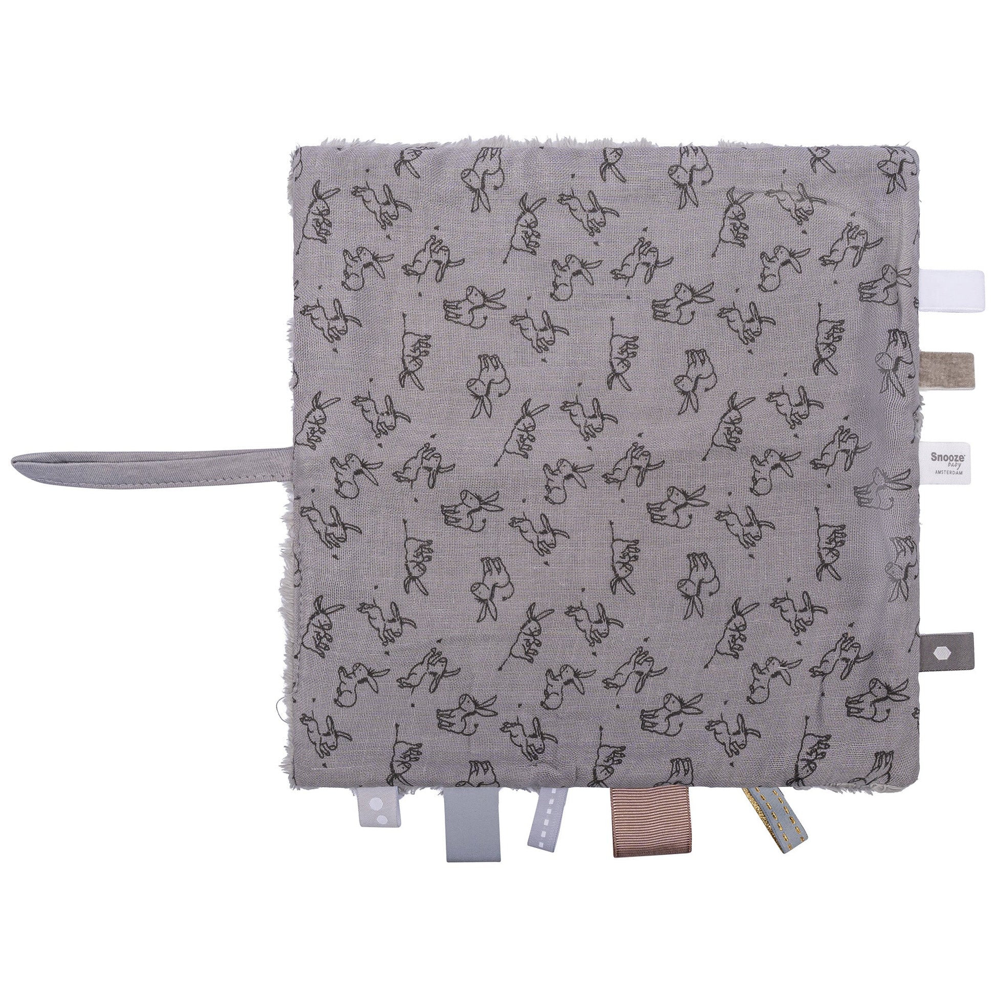 Knuffeldoekje Baby 25x25 cm Organic Cloudy Grey Grijs Cloths_Snoozebaby