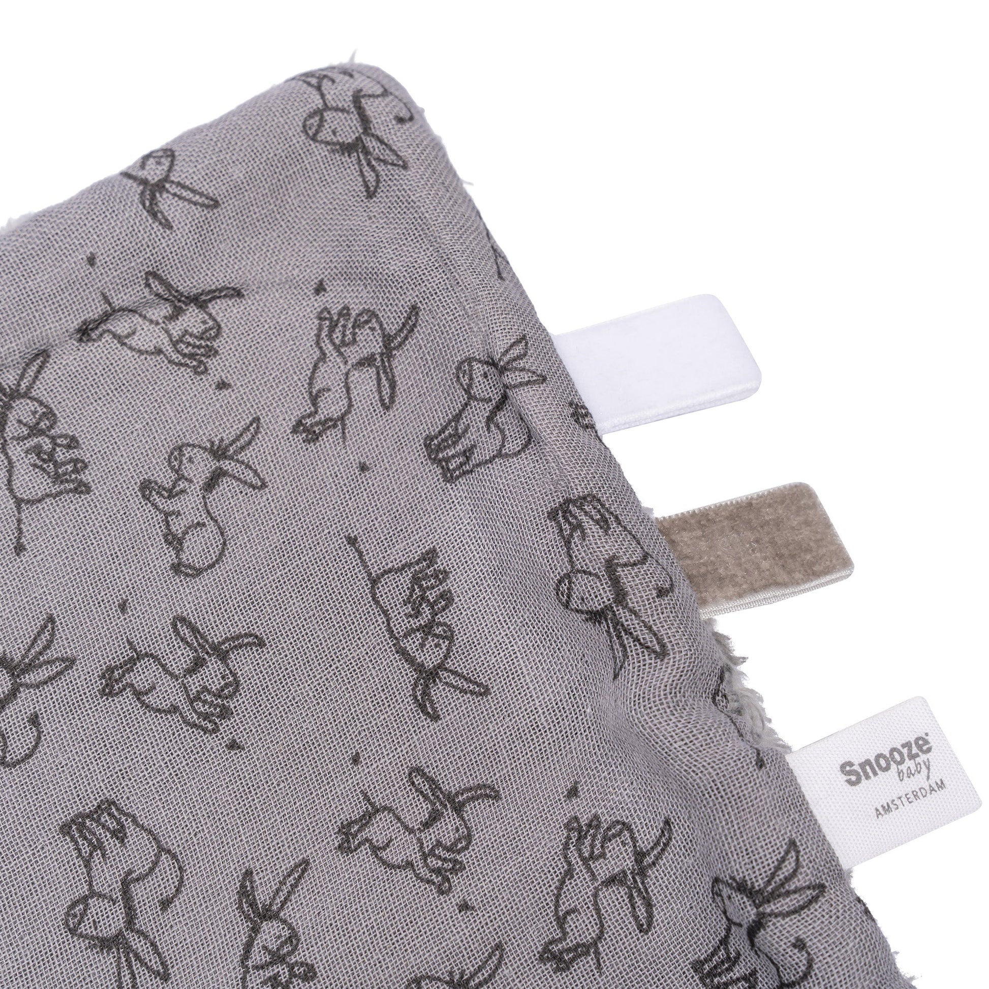 Knuffeldoekje Baby 25x25 cm Organic Cloudy Grey Grijs Cloths_Snoozebaby