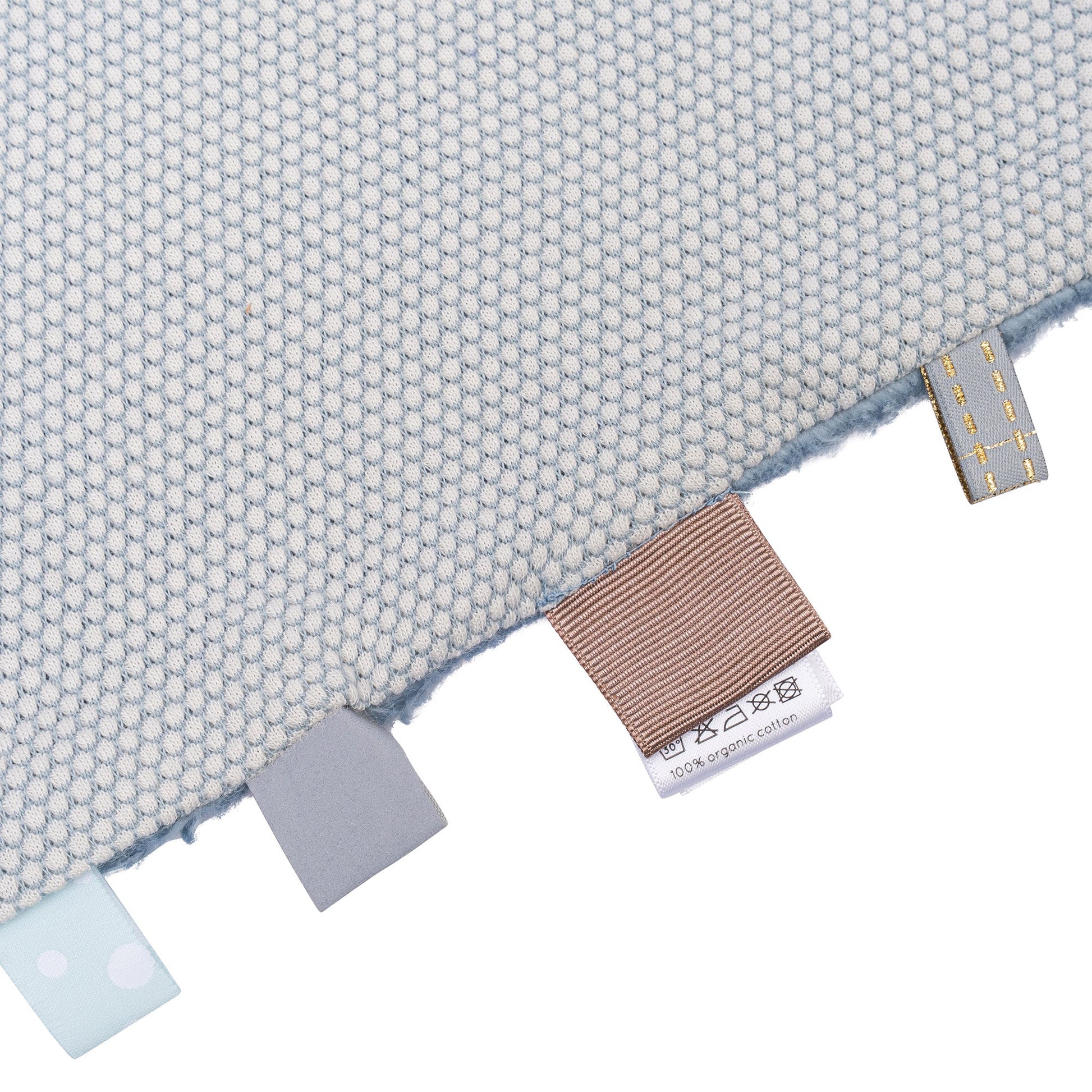 Knuffeldoekje Baby 25x25 cm Organic Fresh Blue Blauw Cloths_Snoozebaby