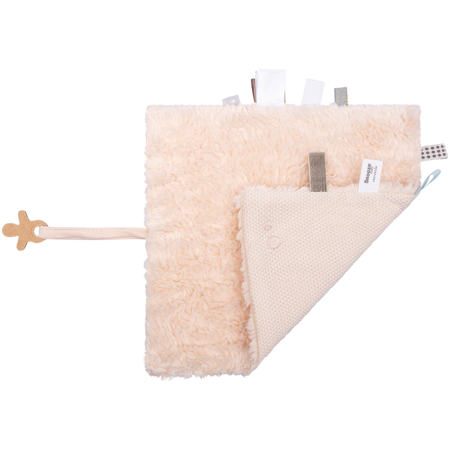 Knuffeldoekje Baby 25x25 cm Organic Peach Blush Pink Roze Cloths_Snoozebaby