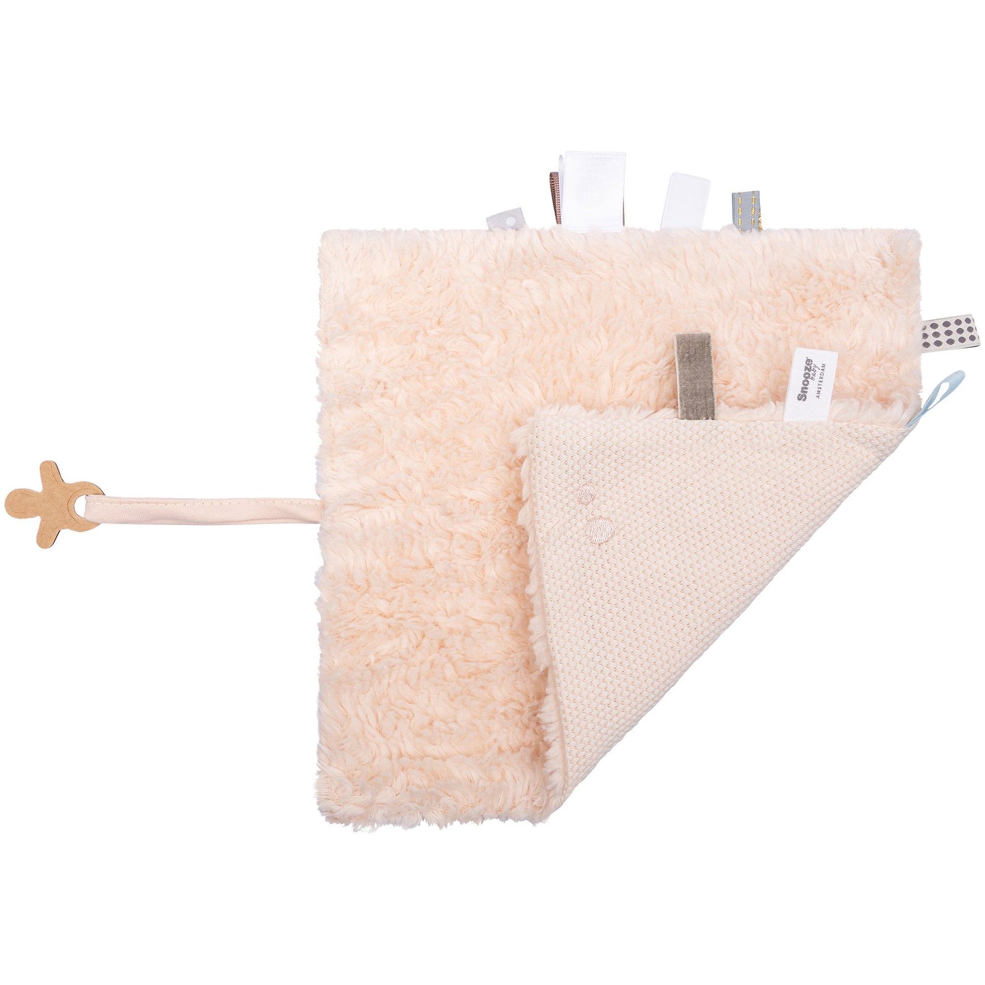Knuffeldoekje Baby 25x25 cm Organic Peach Blush Pink Roze Cloths_Snoozebaby