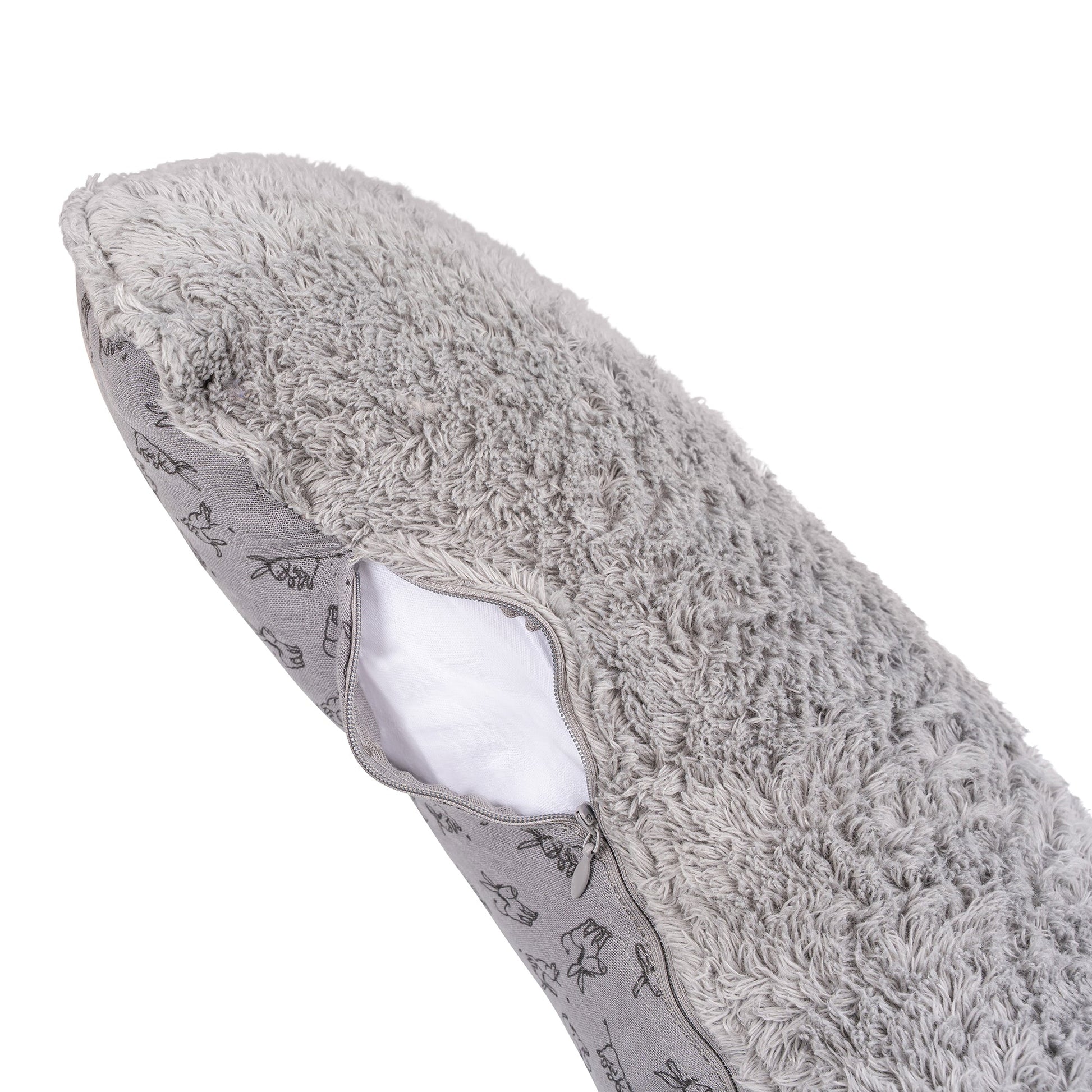Voedingskussen Baby Cloudy Grey Grijs Pillows_Snoozebaby