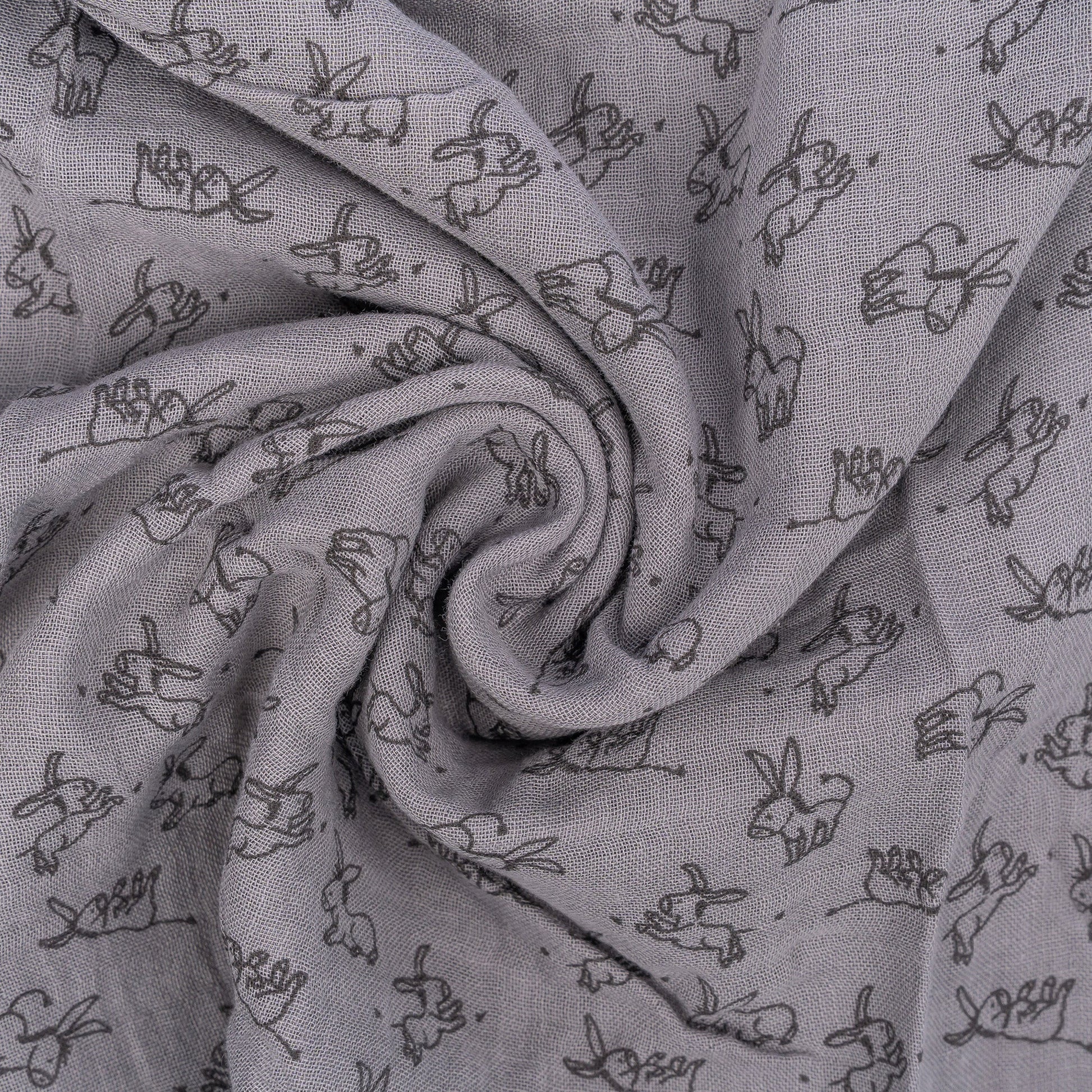 Hydrofiele doek Baby 80x80 cm Organic Cloudy Grey Grijs Doekjes_Snoozebaby