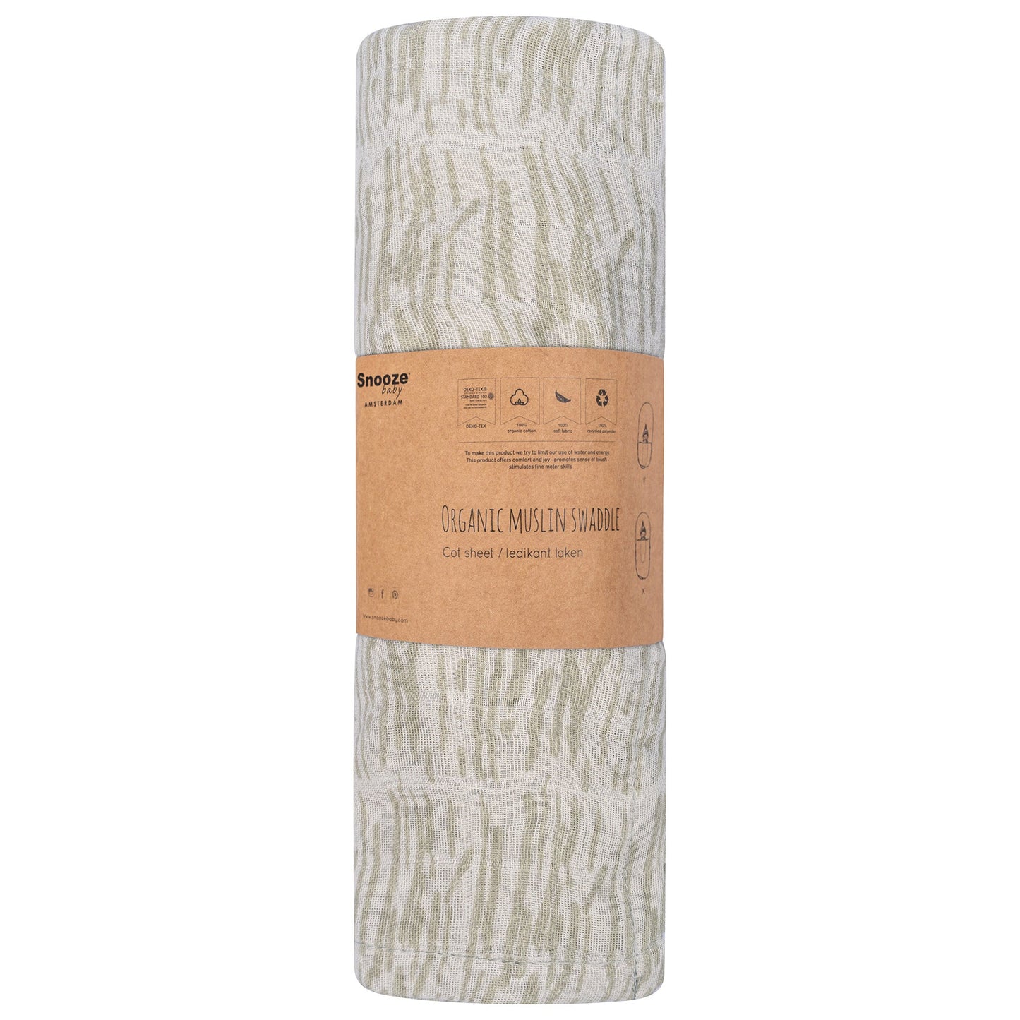 Hydrofiele doek Baby 80x80 cm Organic Mystic Mint Green Groen