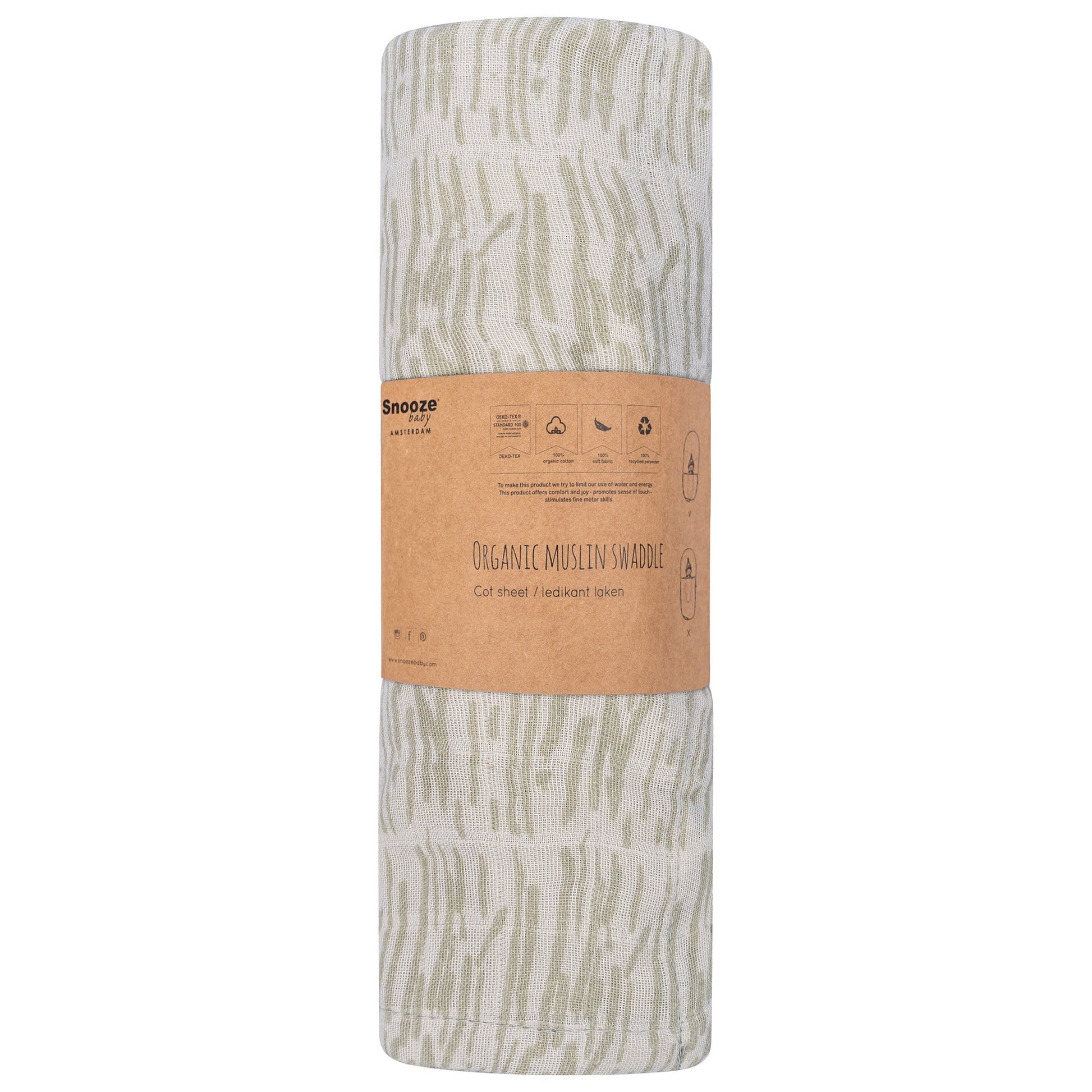 Hydrofiele doek Baby 80x80 cm Organic Mystic Mint Green Groen