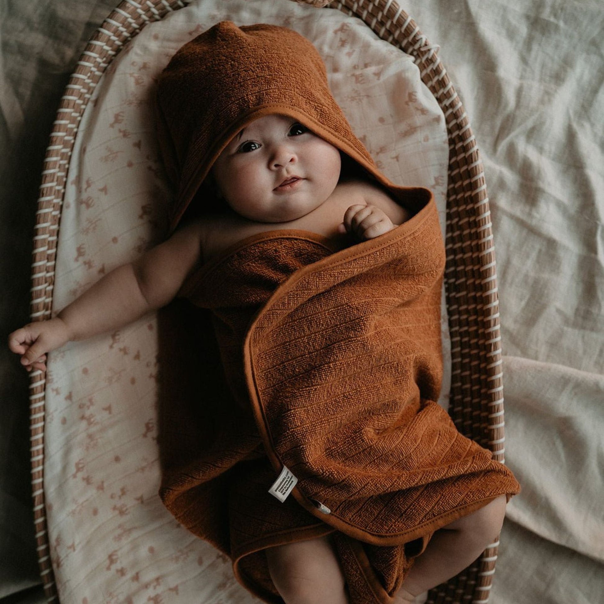 Hydrofiele doek XL Baby 120x120 cm Organic Blush Springtime White Wit Doekjes_Snoozebaby