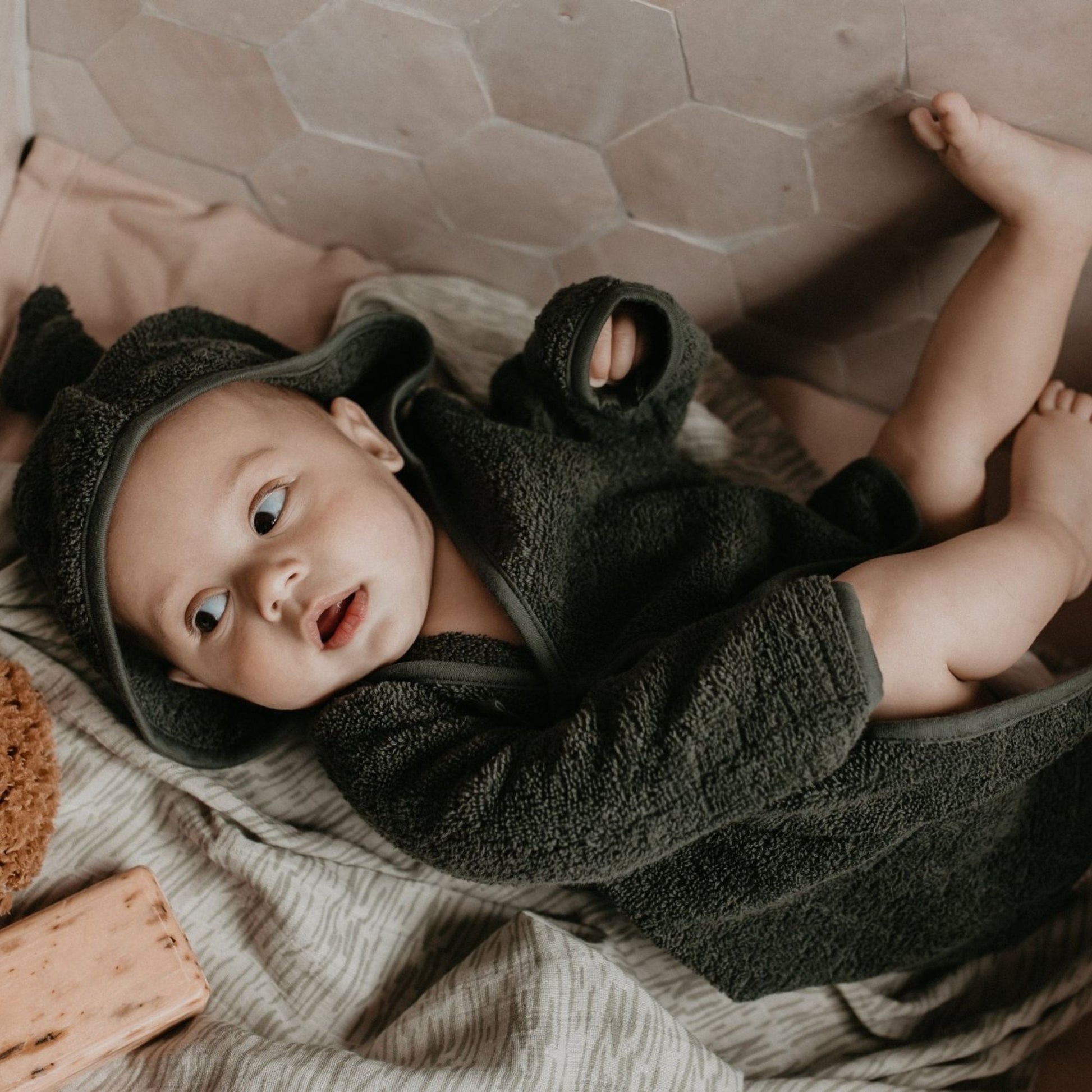 Hydrofiele doek XL Baby 120x120 cm Organic Mystic Mint Green Groen Doekjes_Snoozebaby