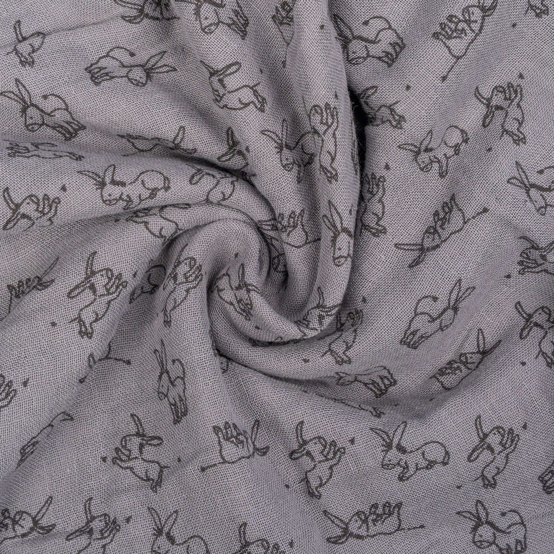 Hydrofiele doek XL Baby120x120 cm Organic Cloudy Grey Grijs Doekjes_Snoozebaby