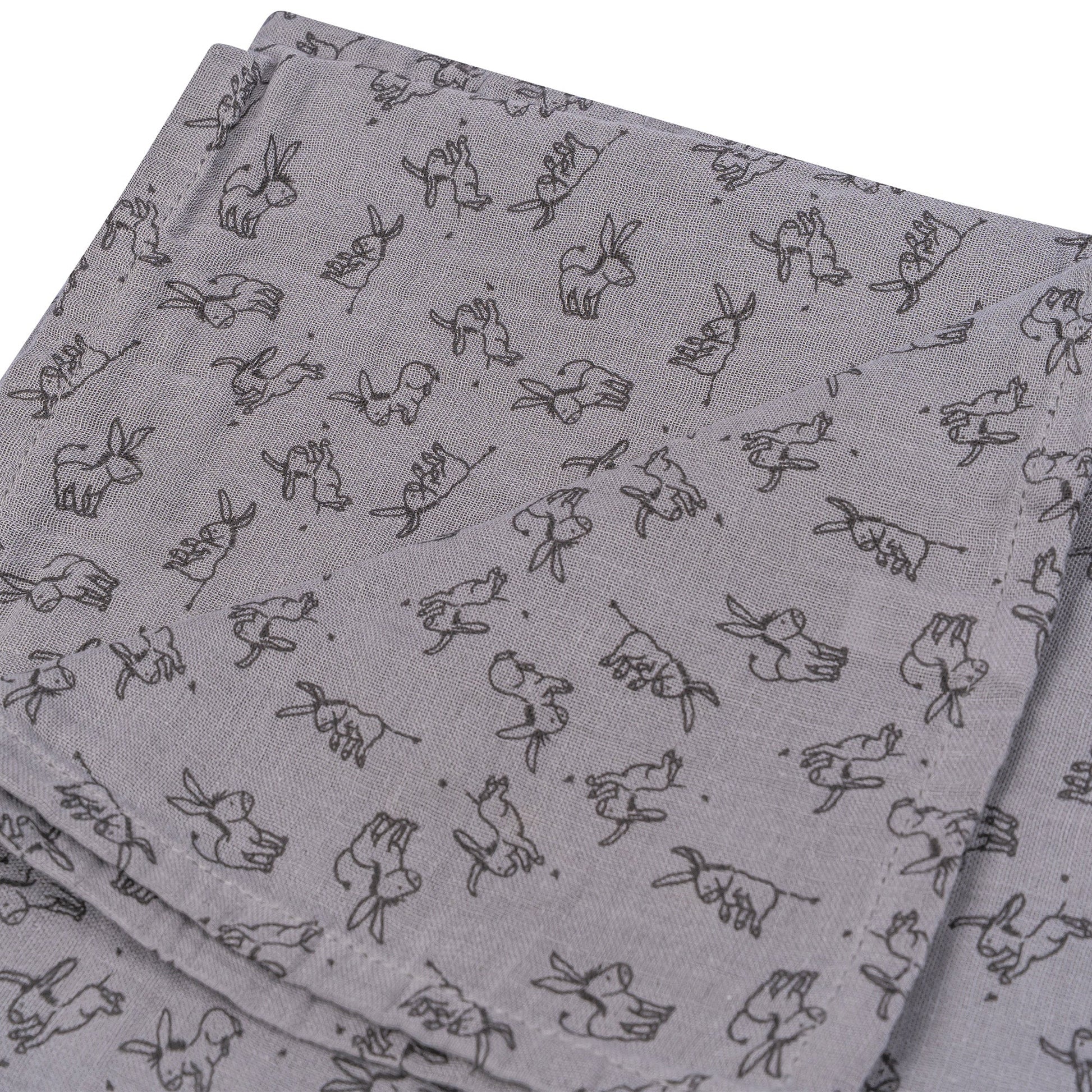 Hydrofiele doek XL Baby120x120 cm Organic Cloudy Grey Grijs Doekjes_Snoozebaby