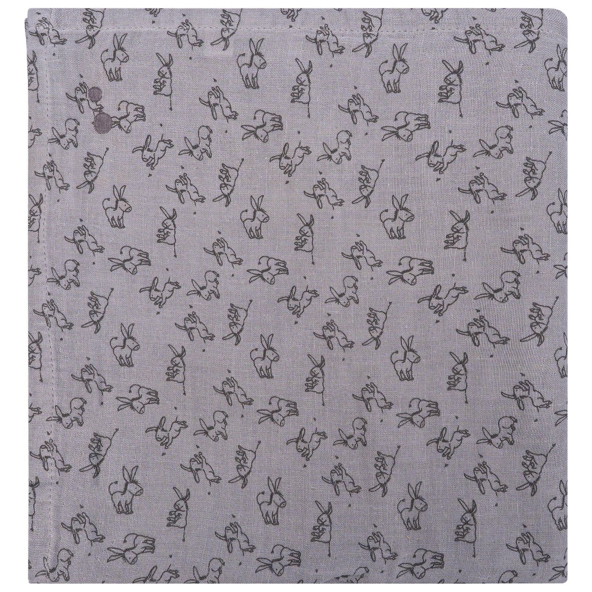 Hydrofiele doek XL Baby120x120 cm Organic Cloudy Grey Grijs Doekjes_Snoozebaby