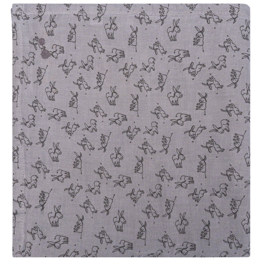Hydrofiele doek XL Baby120x120 cm Organic Cloudy Grey Grijs Doekjes_Snoozebaby
