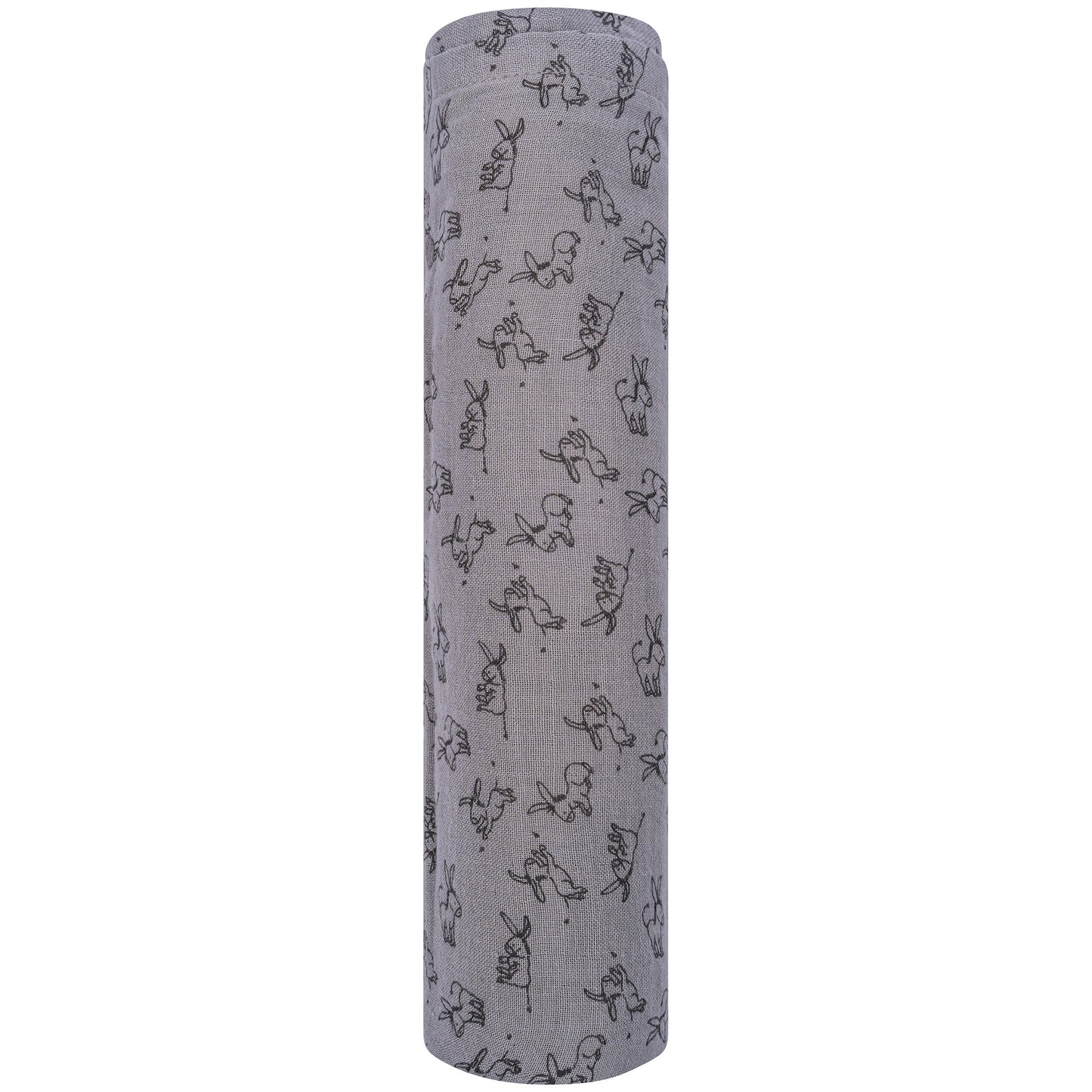 Hydrofiele doek XL Baby120x120 cm Organic Cloudy Grey Grijs Doekjes_Snoozebaby