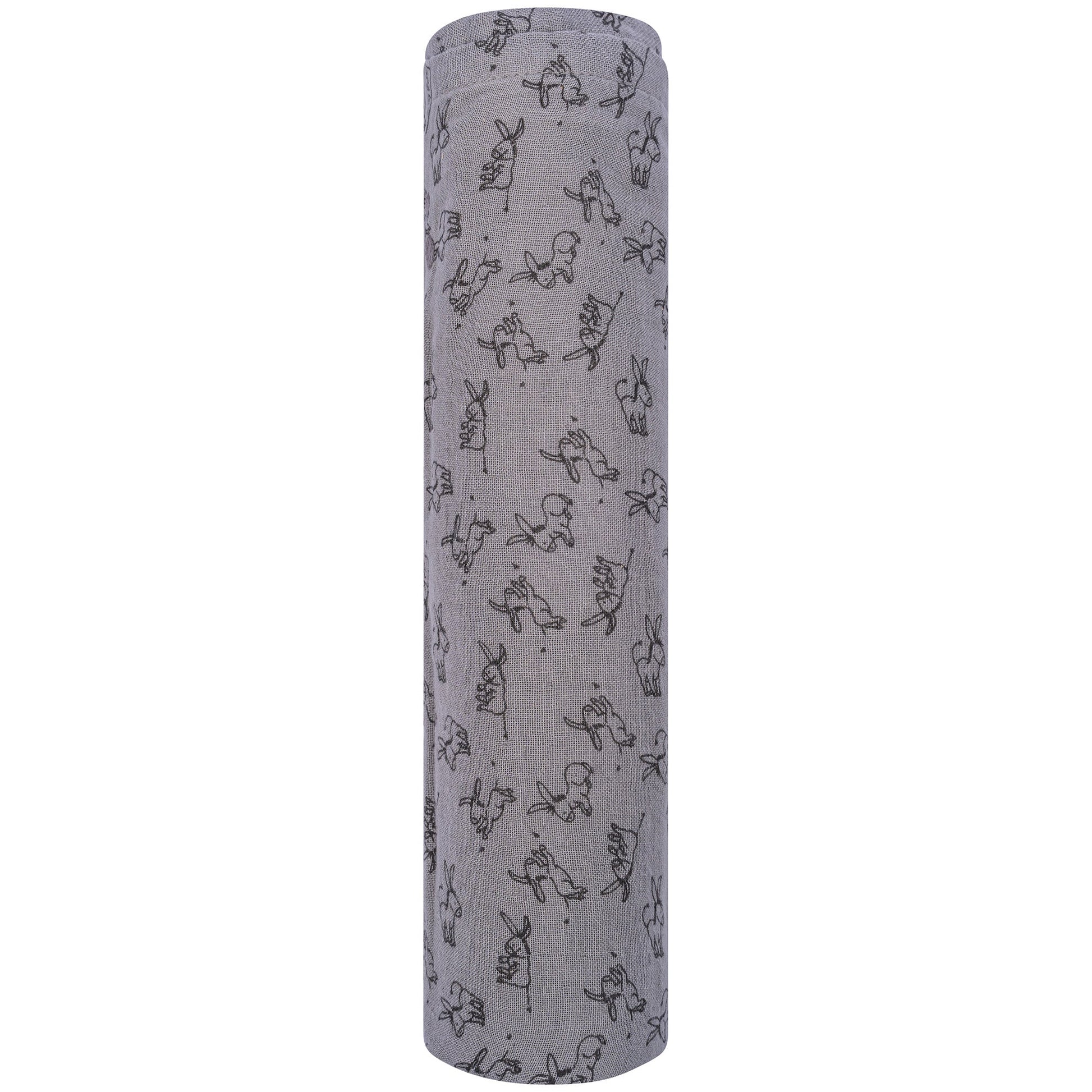 Hydrofiele doek XL Baby120x120 cm Organic Cloudy Grey Grijs Doekjes_Snoozebaby
