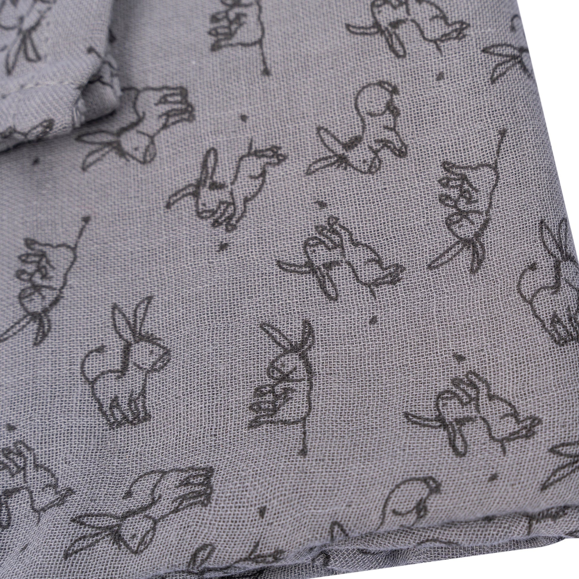 Hydrofiele doek XL Baby120x120 cm Organic Cloudy Grey Grijs Doekjes_Snoozebaby
