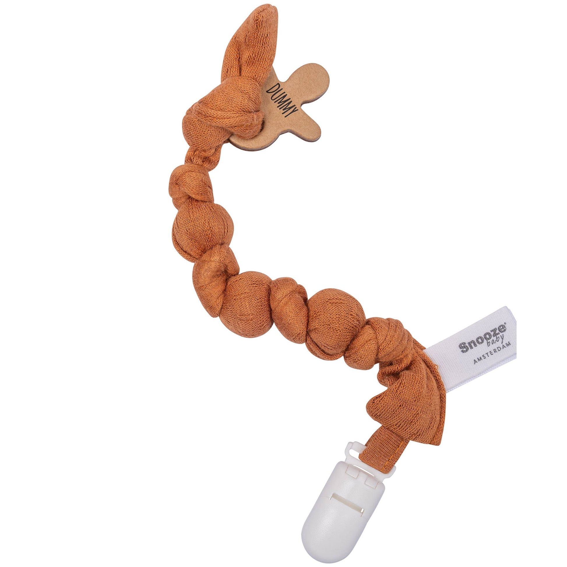 Speenkoord Baby Organic Toffee Brown Bruin