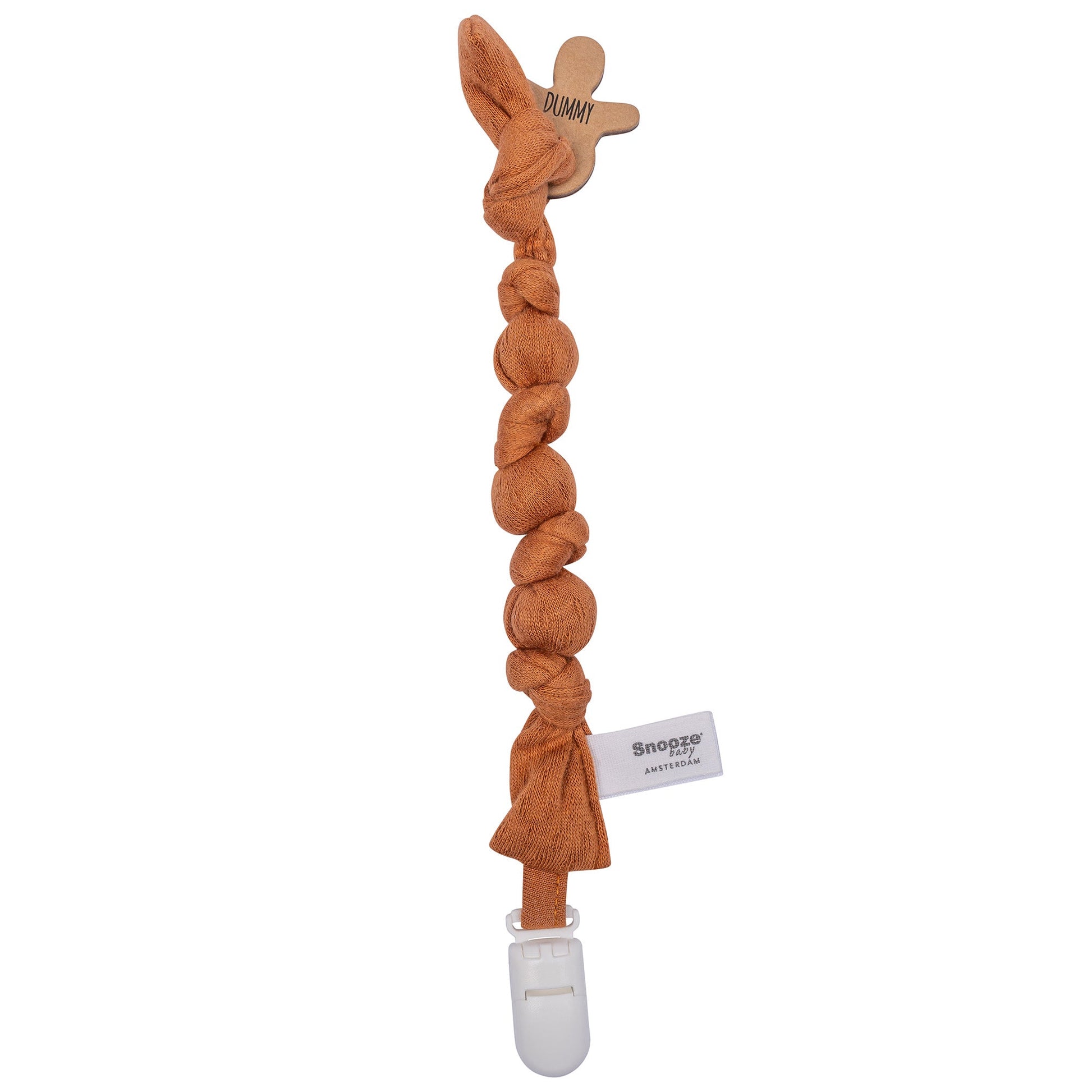 Speenkoord Baby Organic Toffee Brown Bruin